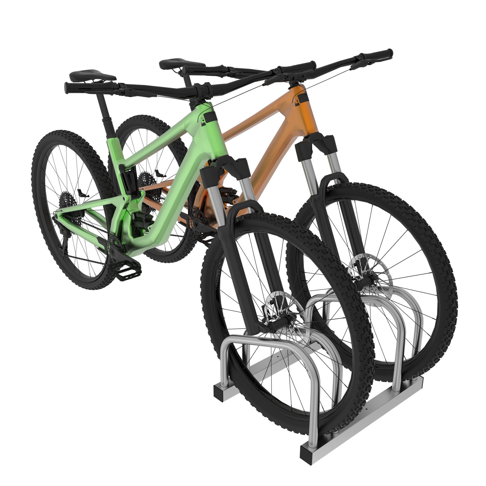 FIVMEN Fahrradständer Fahrradhalter Mehrfachständer Fahrradparker Radabstand Fahrradparker (Für 2 Fahrräder / Für 4 Fahrräder / Für 6 Fahrräder / Für 8 Fahrräder), für 30-65mm Reifenbreite Bügelparker, Boden Wand Montage