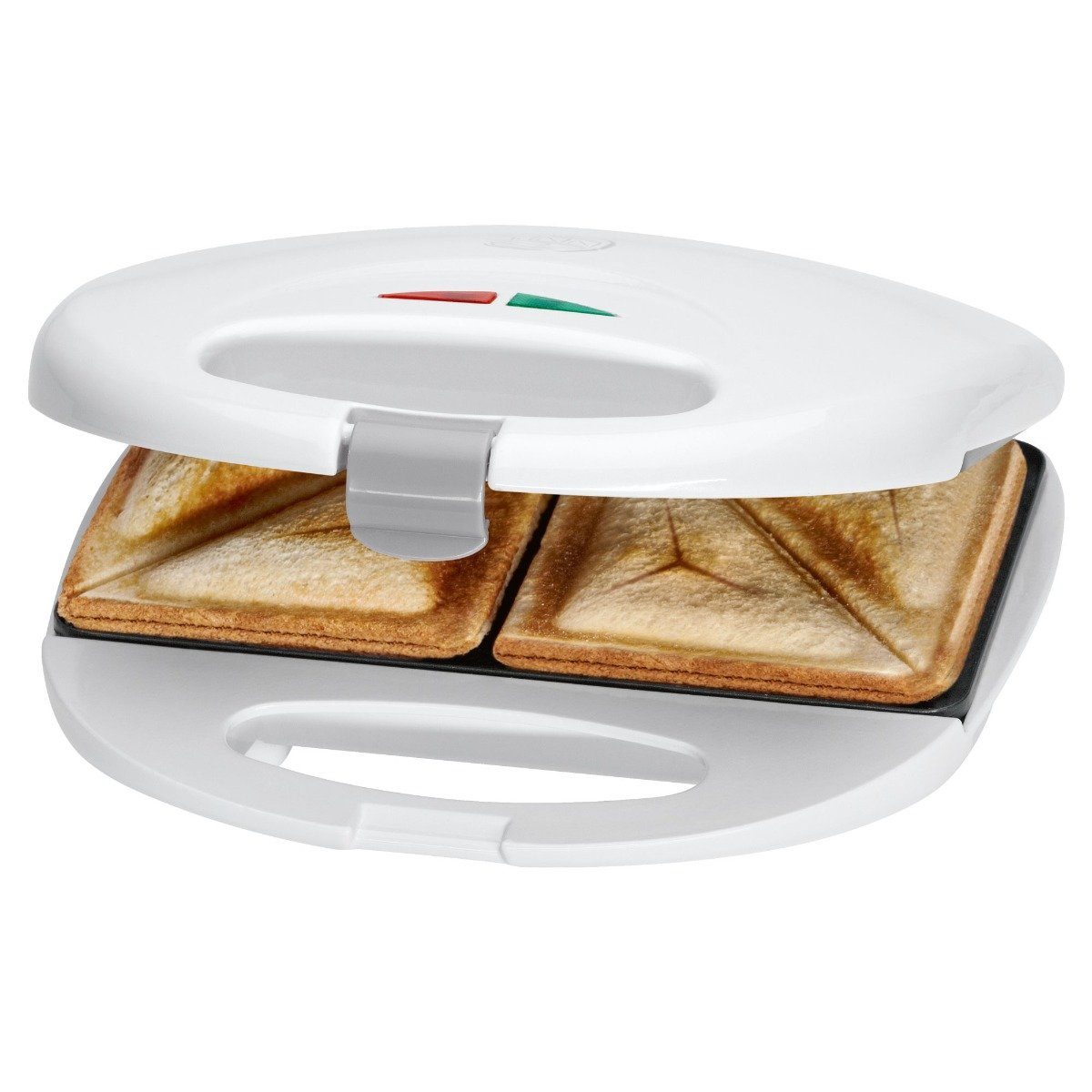 CLATRONIC Sandwichmaker dreieckigen 2 für ST weiß 3477, mit Sandwiches Sandwichplatten