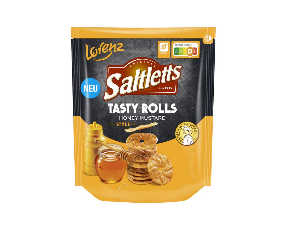 LORENZ Knabberei, Lorenz Saltletts Tasty Rolls Honey Mustard Packung 130g