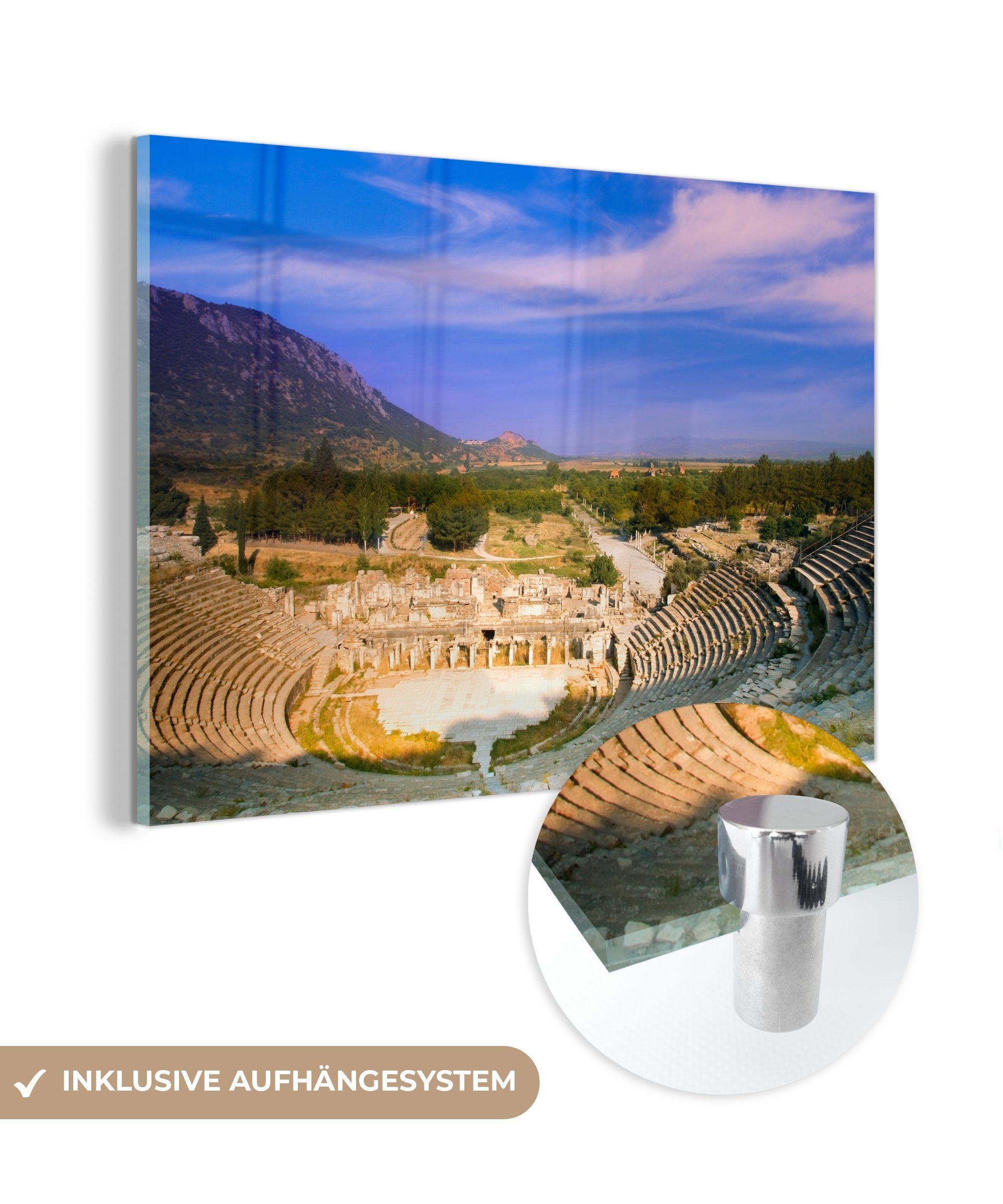 Theater in Türkei, der von Schlafzimmer & St), Acrylglasbilder Ephesus MuchoWow Wohnzimmer Antikes (1 Acrylglasbild