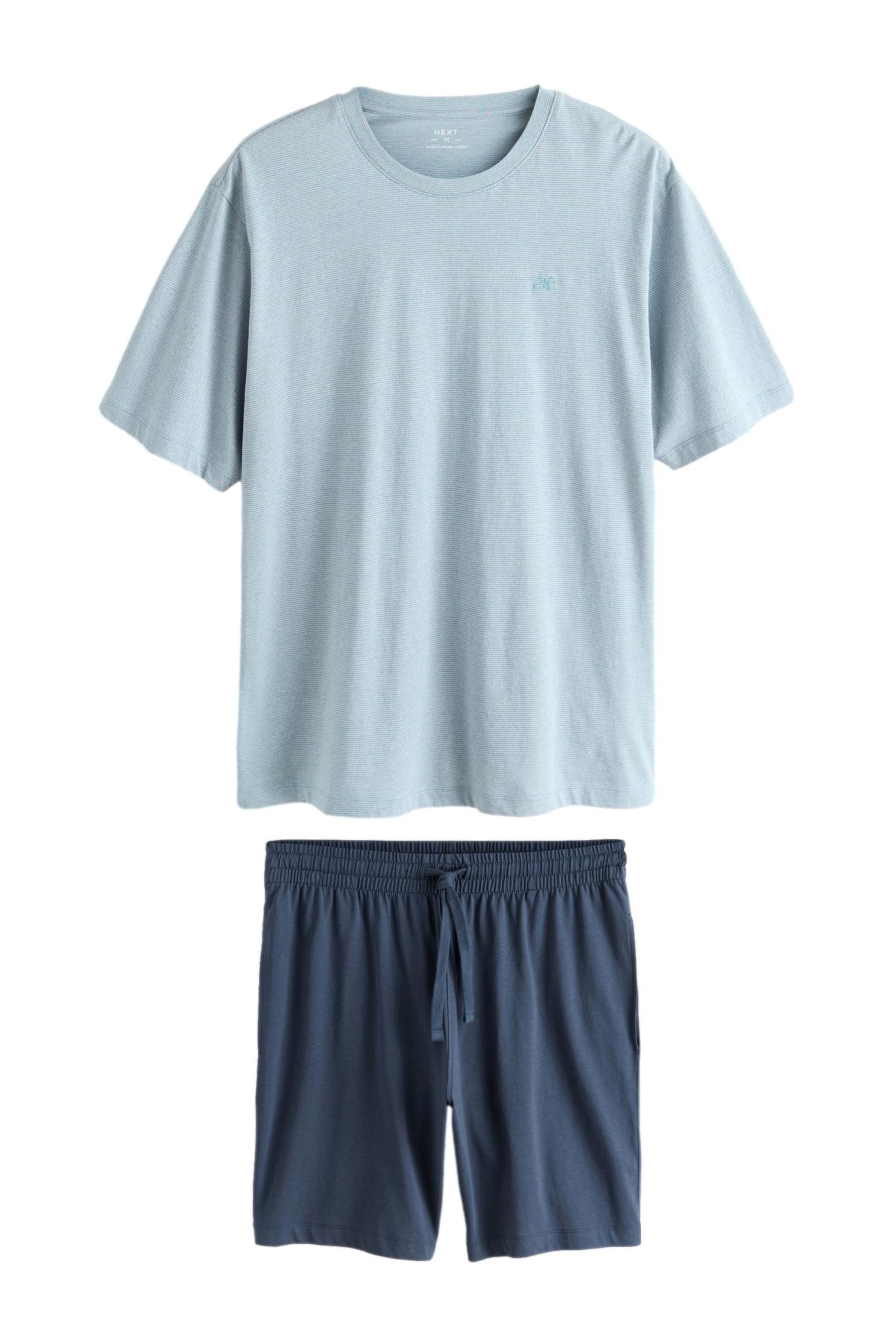 Pyjama Kurzärmeliger Jersey-Schlafanzug mit Streifen