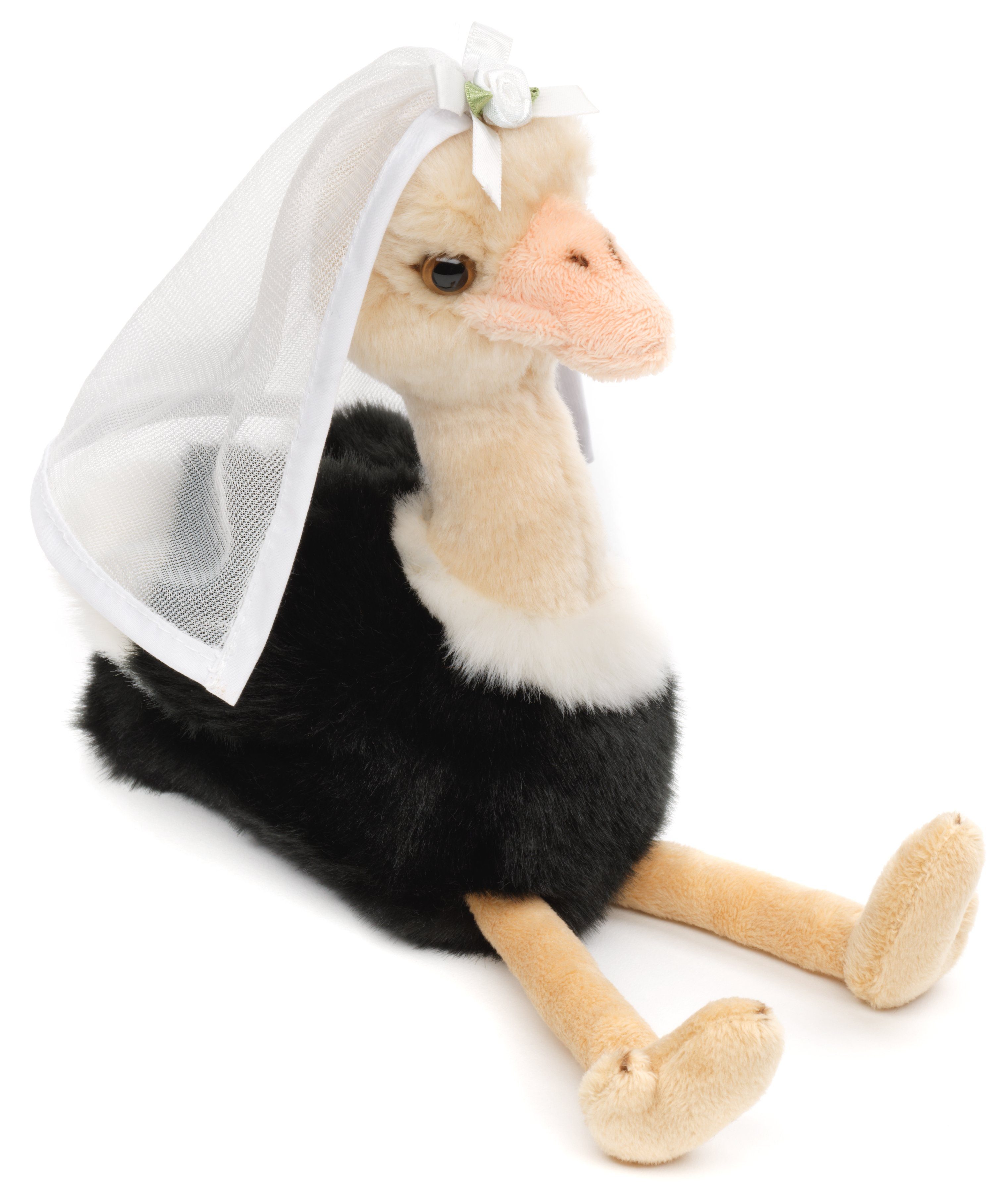 Uni-Toys Kuscheltier Strauß mit Braut-Schleier - 28 cm (Höhe) - Brautstrauß günstig online kaufen