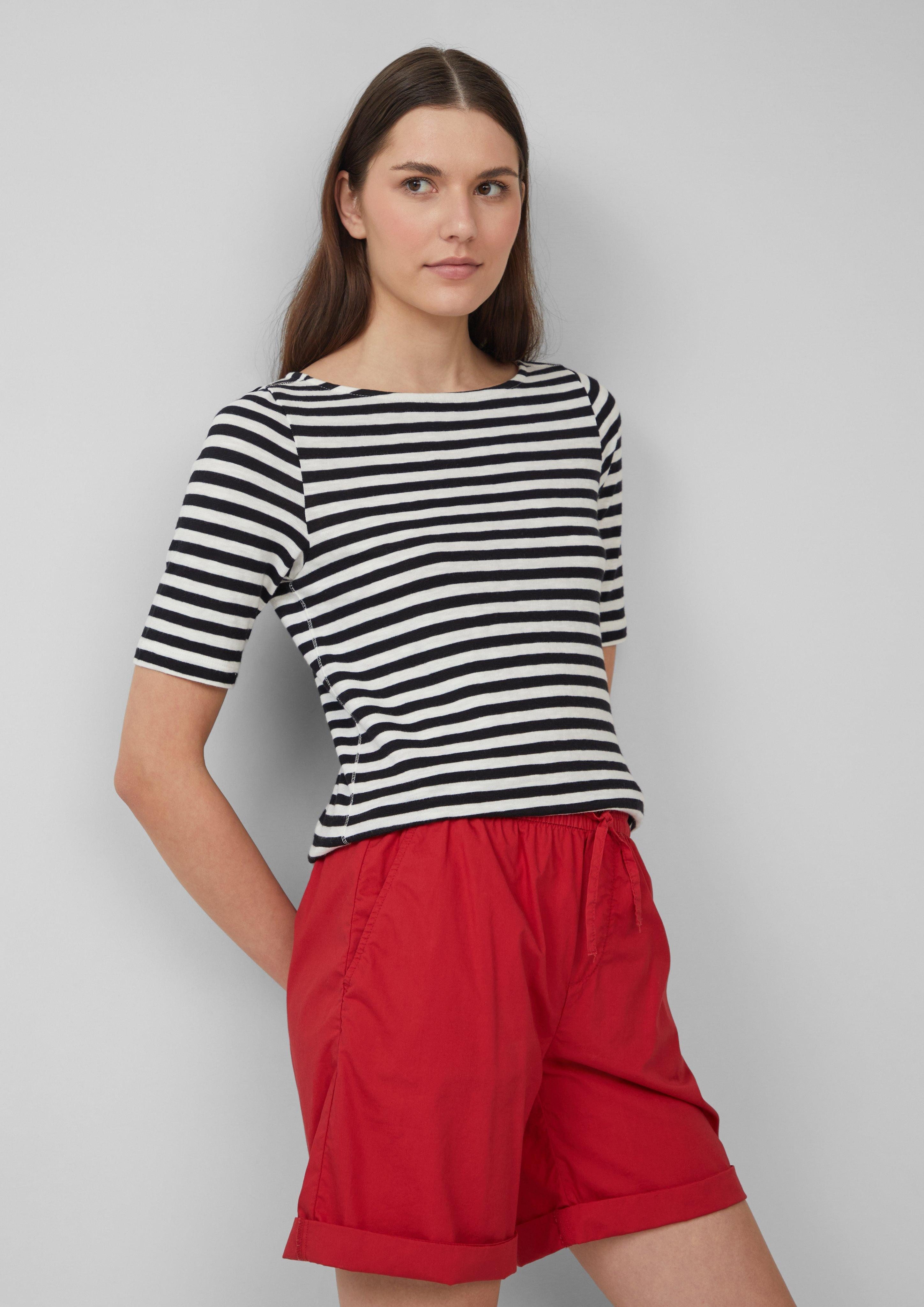 s.Oliver Kurzarmshirt Gestreiftes T-Shirt im Slim günstig online kaufen