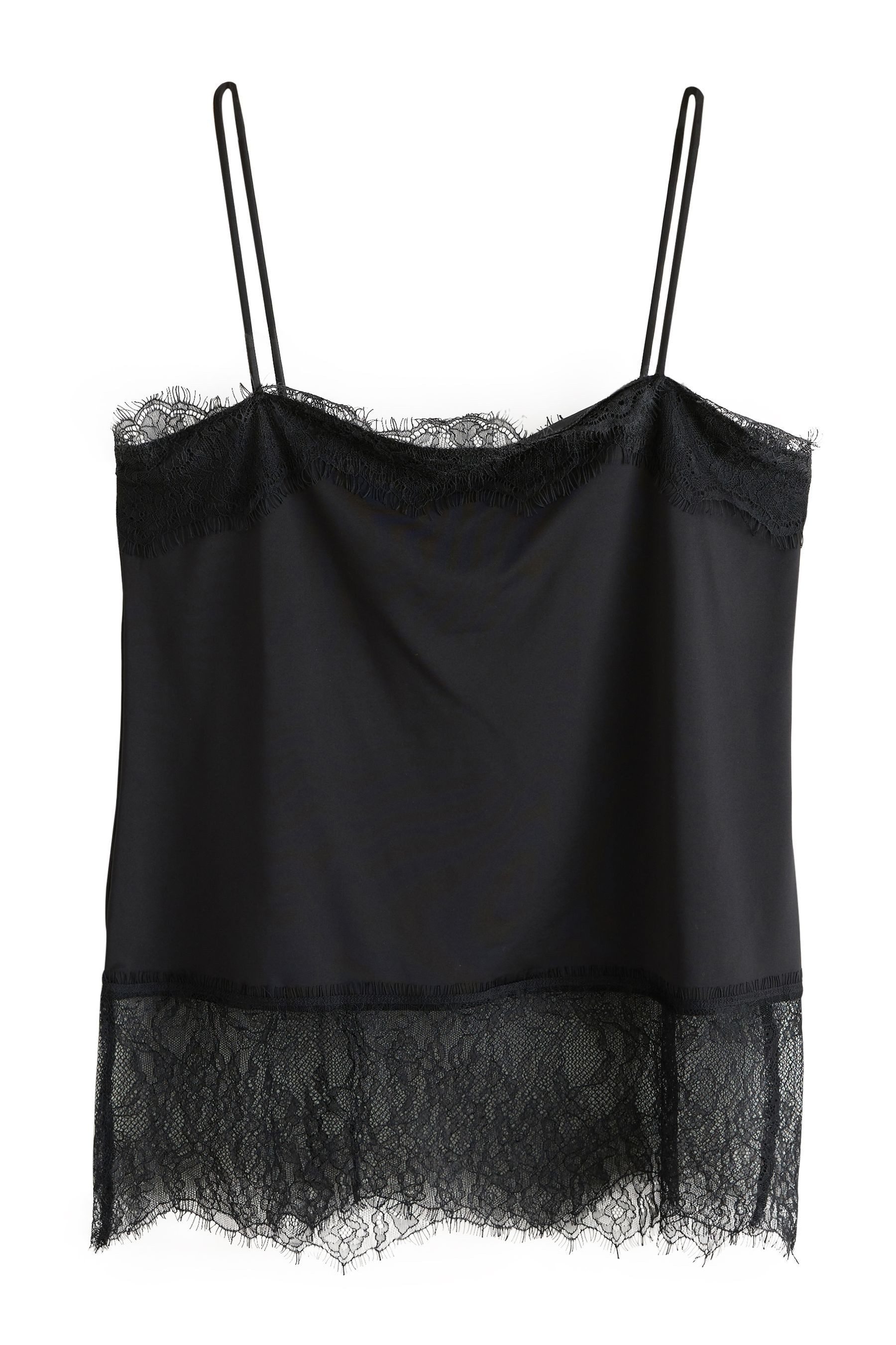 Next Trägertop Ärmelloses Camisole-Top mit Spitzenbesatz (1-tlg)