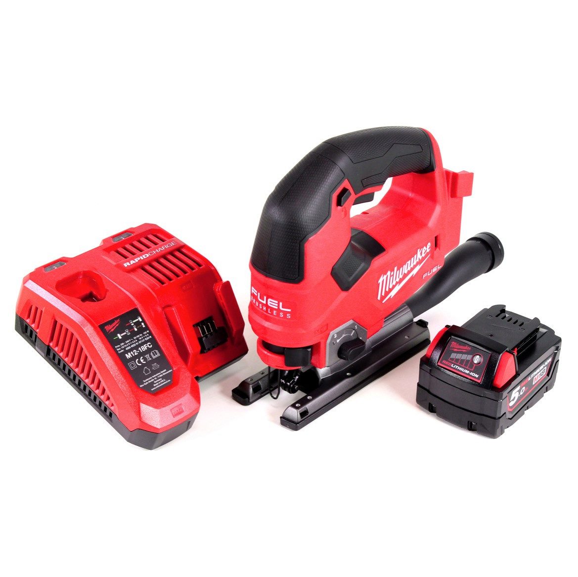 Milwaukee Akku-Stichsäge M18 FJS-501C Stichsäge 18V Brushless + 1x Akku 5,0Ah + Ladegerät