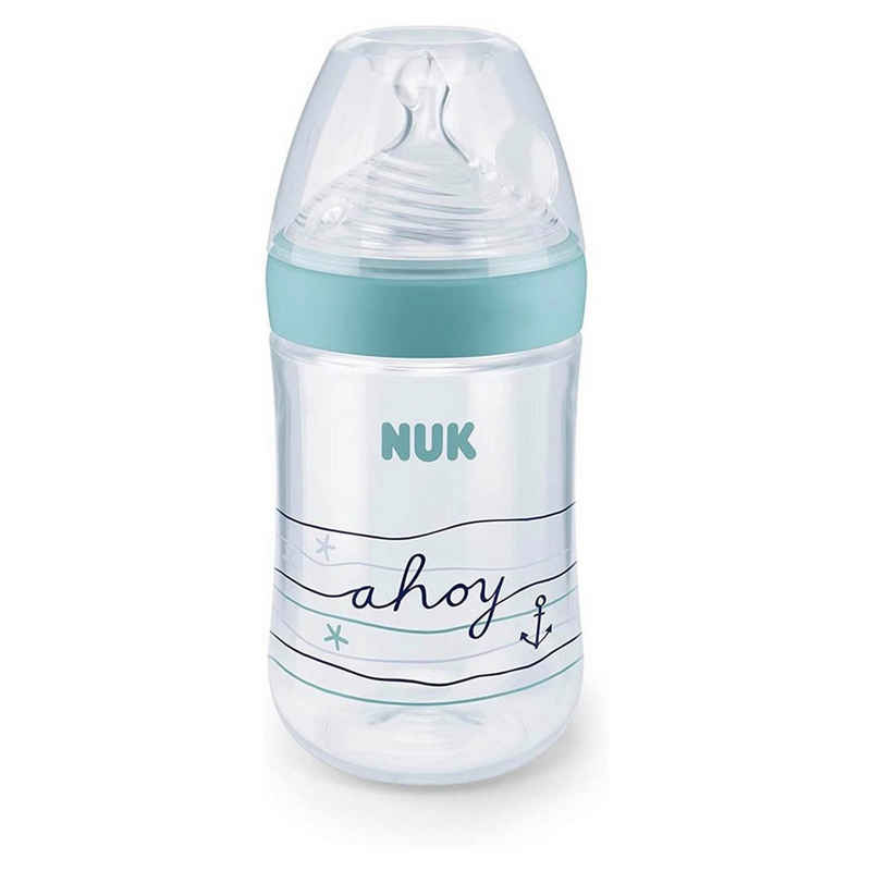 NUK Babyflasche NUK Nature Sense Babyflasche Silikon-Trinksauger, Größe S
