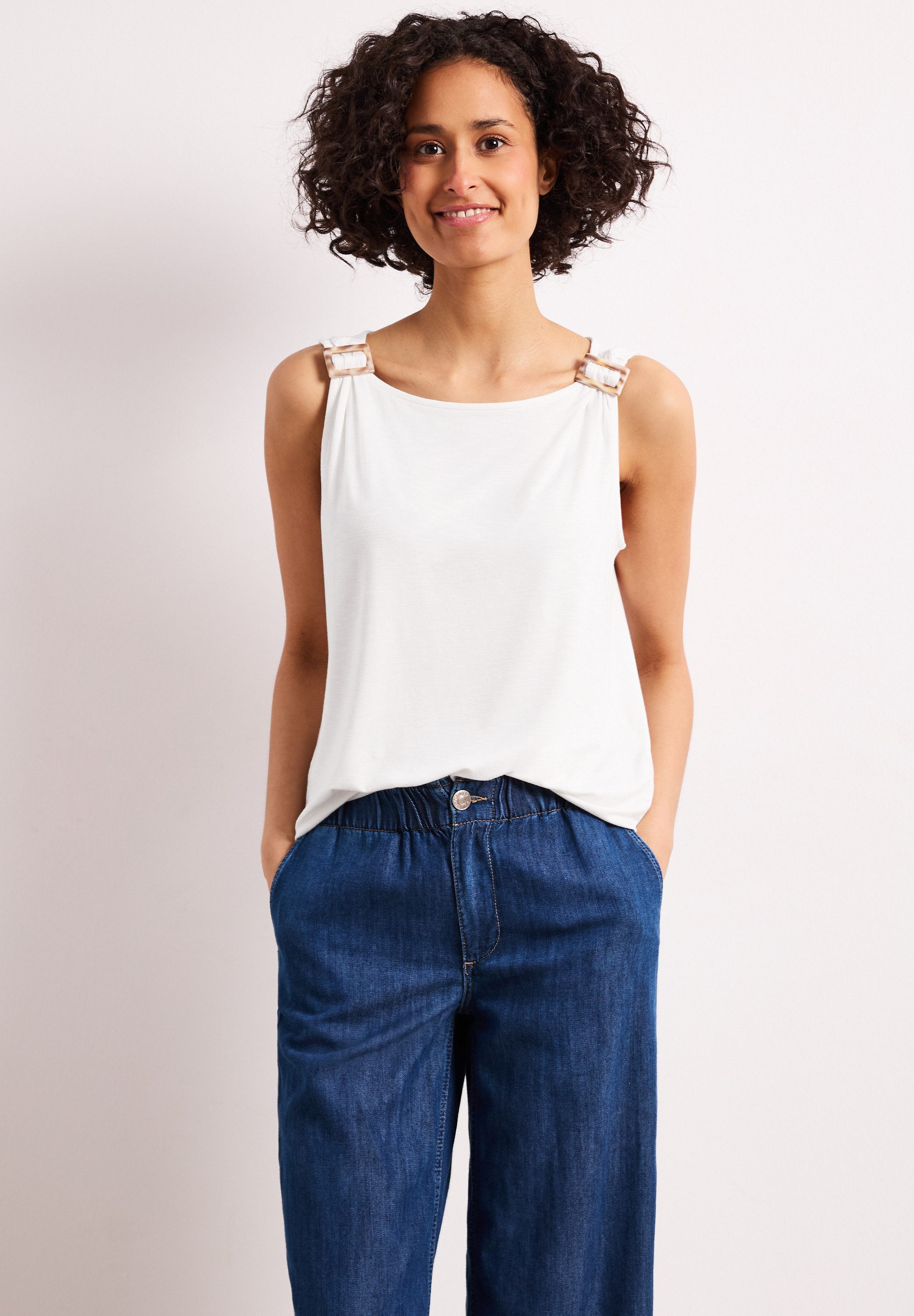 STREET ONE Shirttop mit Flammgarn