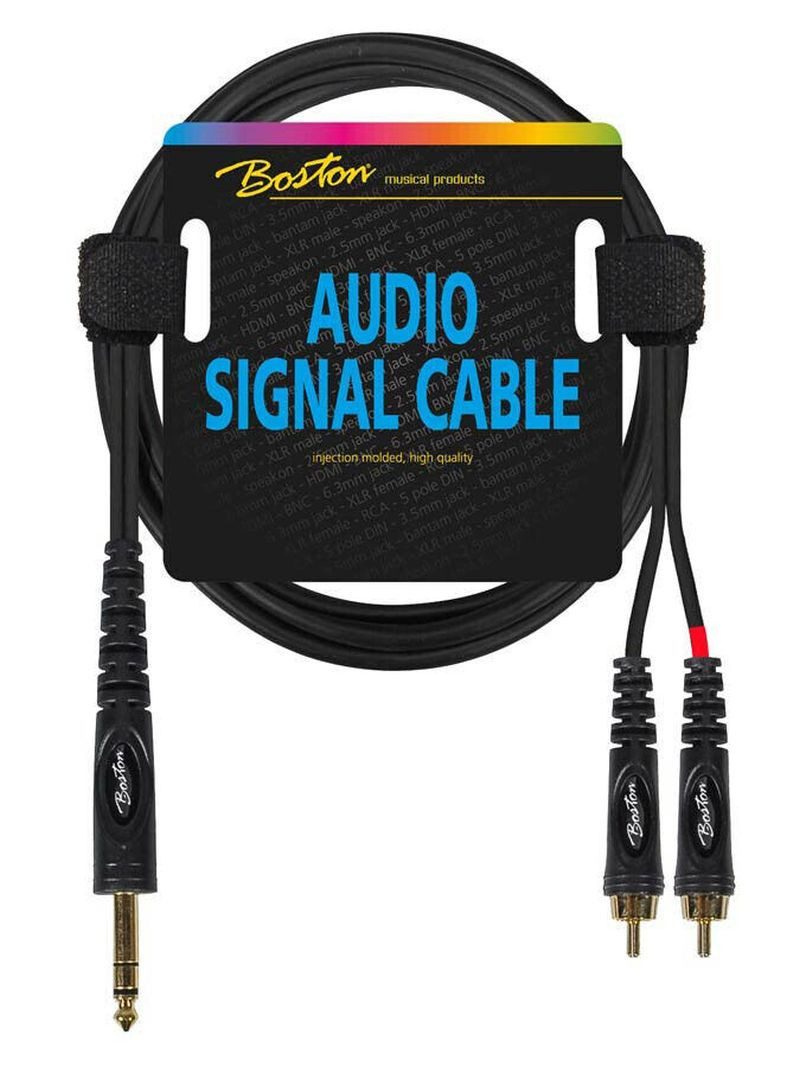 Boston AC-272 2x RCA auf 6.3mm Stereoklinke AC-272 Audio-Kabel, (30 cm)