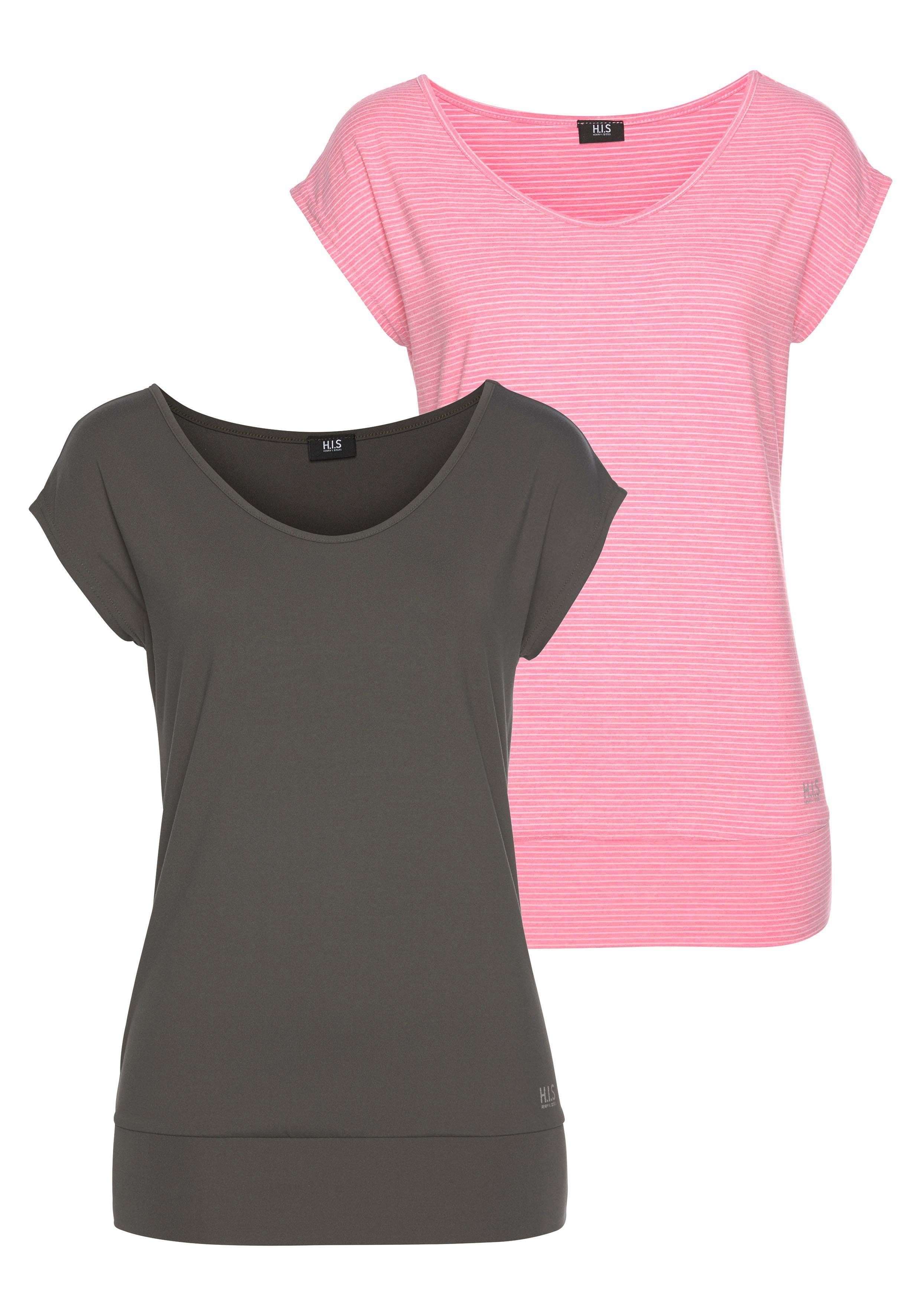 H.I.S Funktionsshirt (Spar-Set, 2er-Pack) anthrazit-rosa