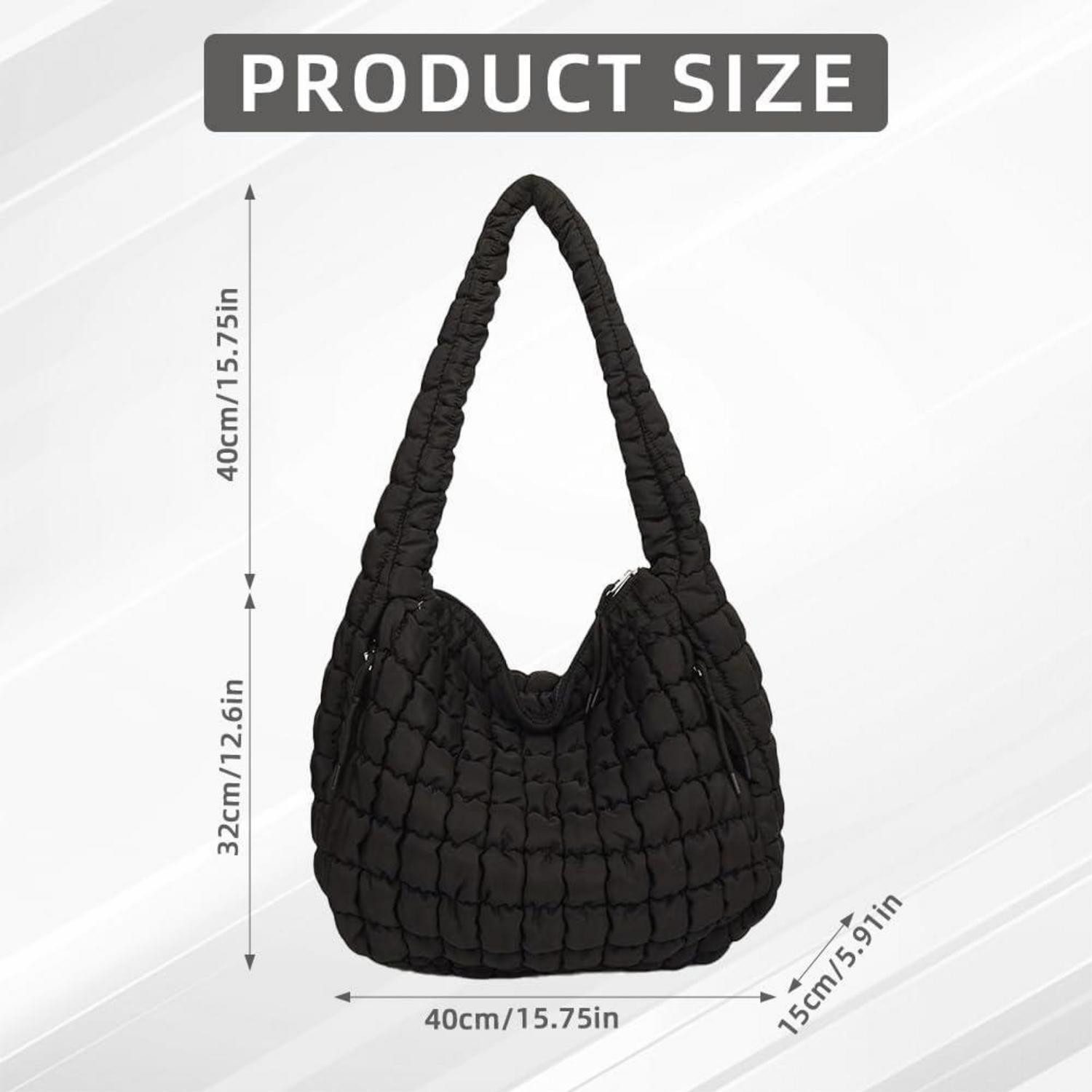 LuxusKollektion Schultertasche Große Puffer Schultertasche für Damen mit Reißverschluss, vielseitig
