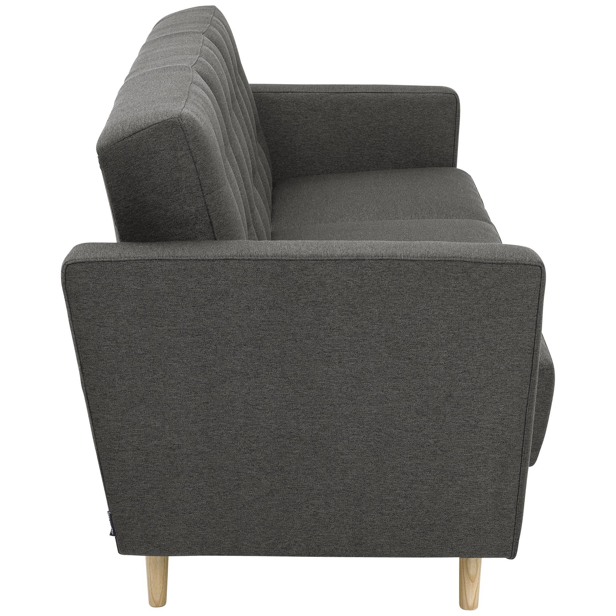 Sofa Versand Bettfunktion 3-Sitzer Sparpreis Kaisa Teile, Bezug verarbeitet,bequemer Sofa aufm inkl. hochwertig 58 1 Sitz Kessel Flachge, mit Kostenlosem