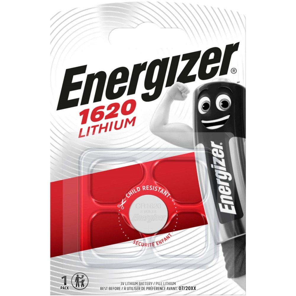 Energizer energizer CR1620 knopfzelle 1er Blister Lithium-Batterie Knopfzelle, (3 V V), Lithium
