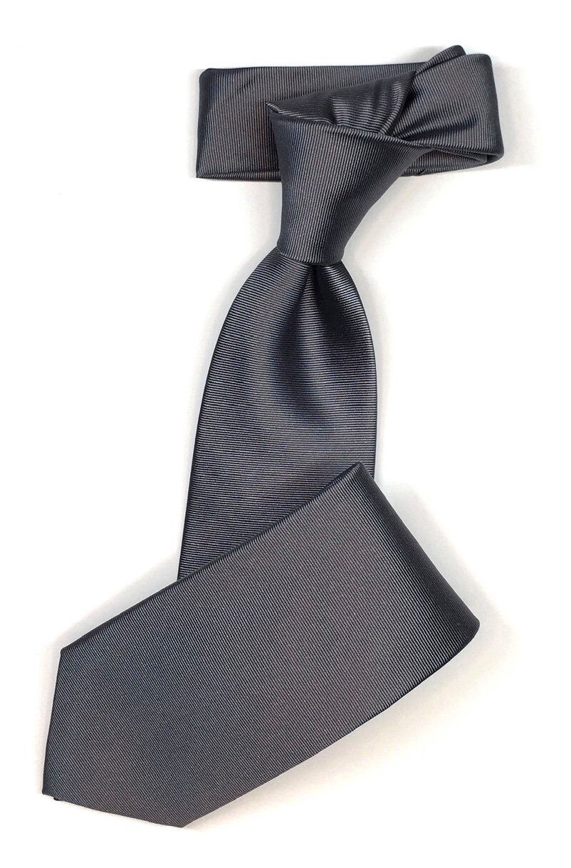 Seidenfalter Krawatte Seidenfalter 6cm Uni Krawatte Silber