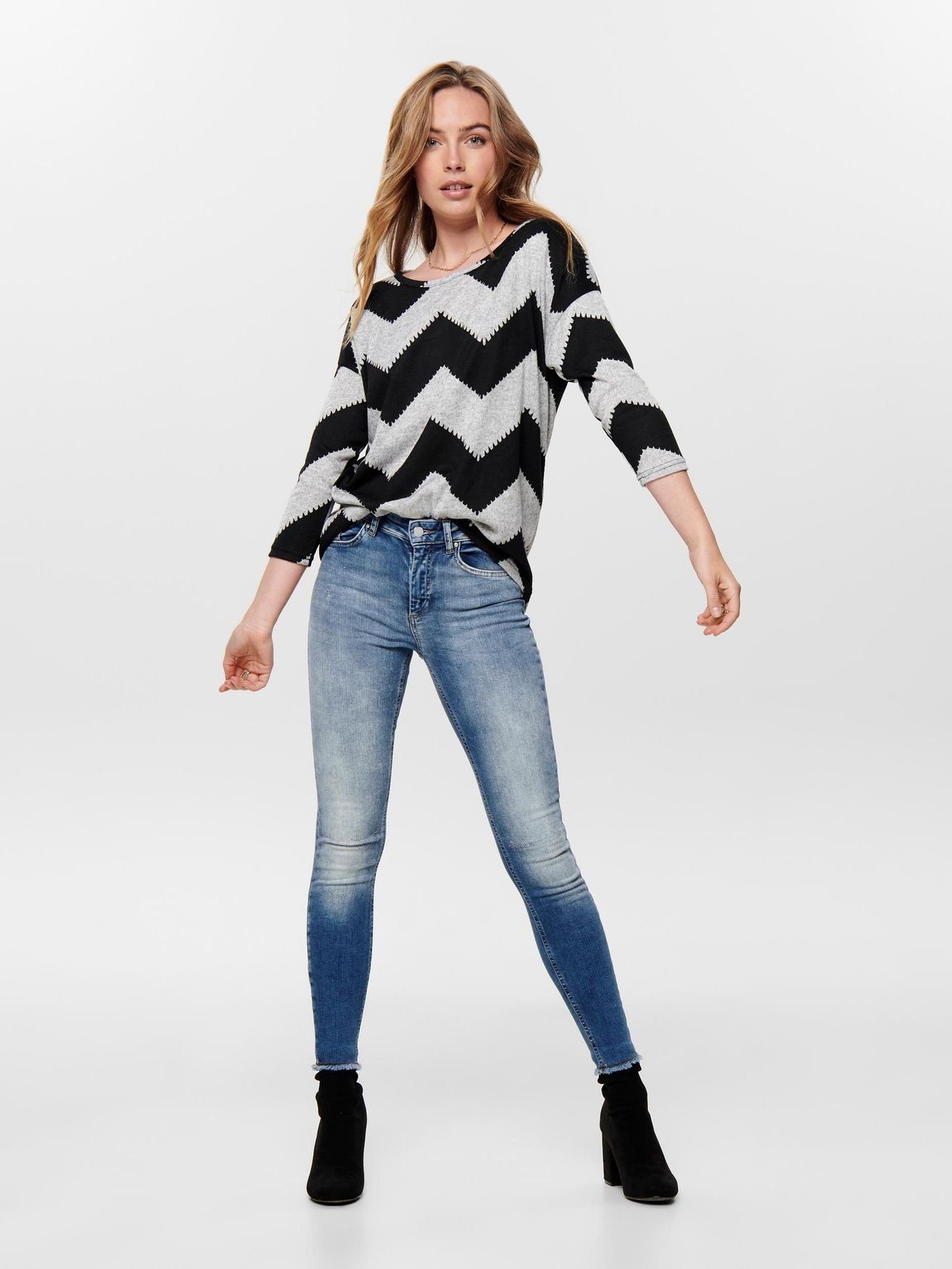 ONLY Longpullover ONLELCOS 4/5 AOP TOP günstig online kaufen