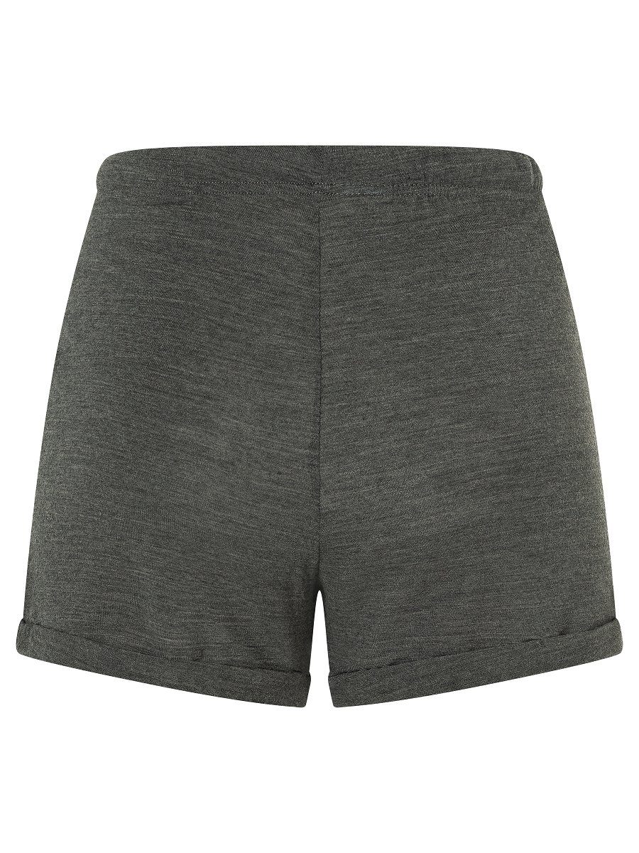 SHORTS Shorts Melange Shorts pflegeleichter Grey W Merino-Materialmix WIDE SUPER.NATURAL Merino Pirate