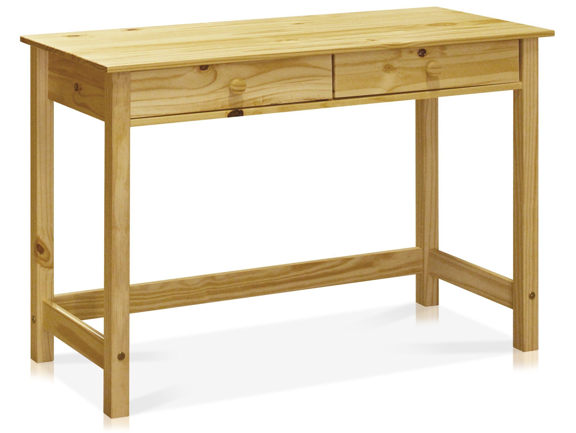 Moebel-Eins Schreibtisch, TOBINO Schreibtisch/Konsole, Material Massivholz, Kiefer