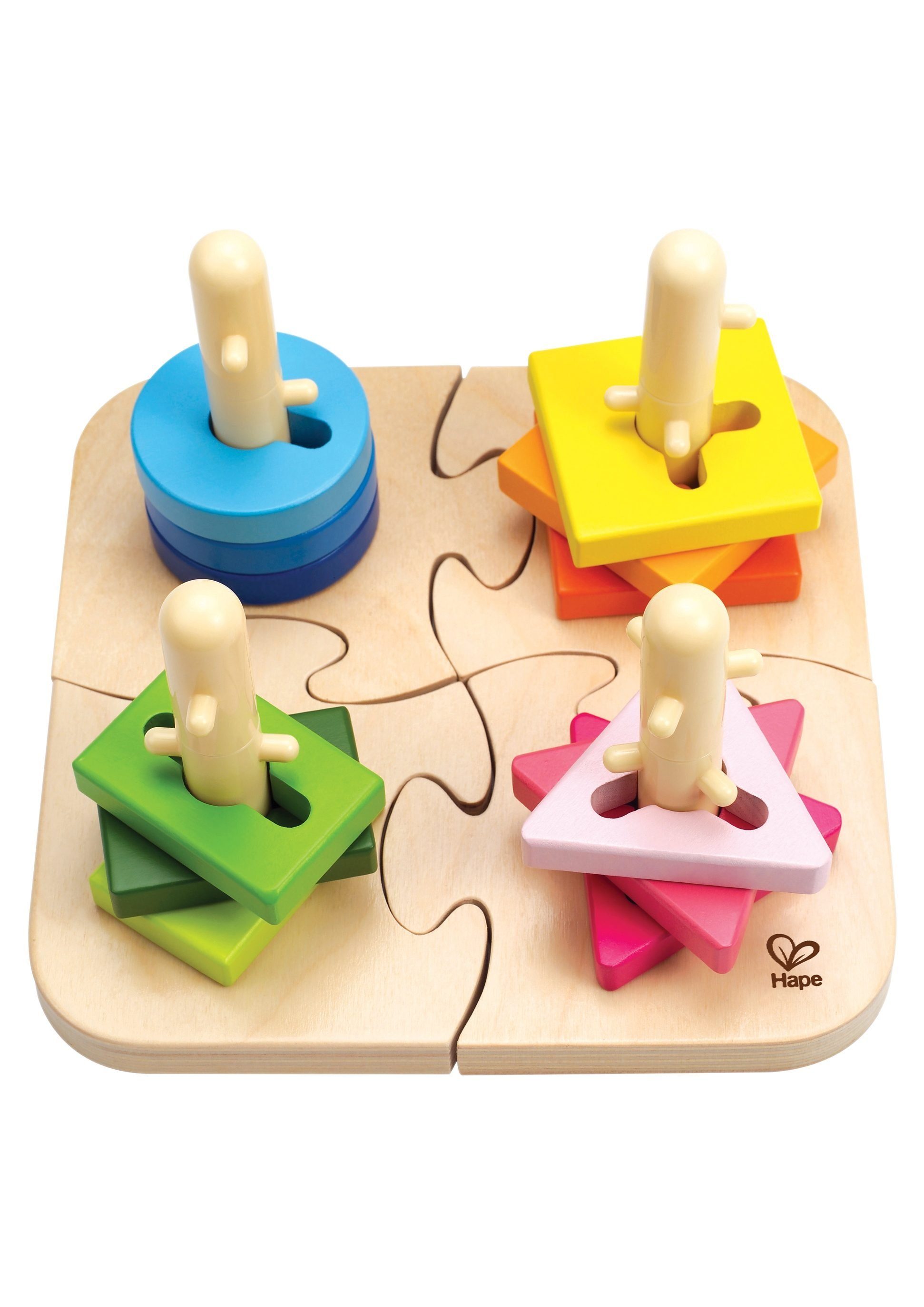 Hape Steckspielzeug, (Set, 16-tlg)