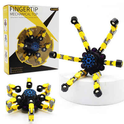 Kind Ja Kreisel Fingerspitze Spinner Spielzeug, Stress Relief, Fidget Transformable Finger Gyro Spinner Spielzeug