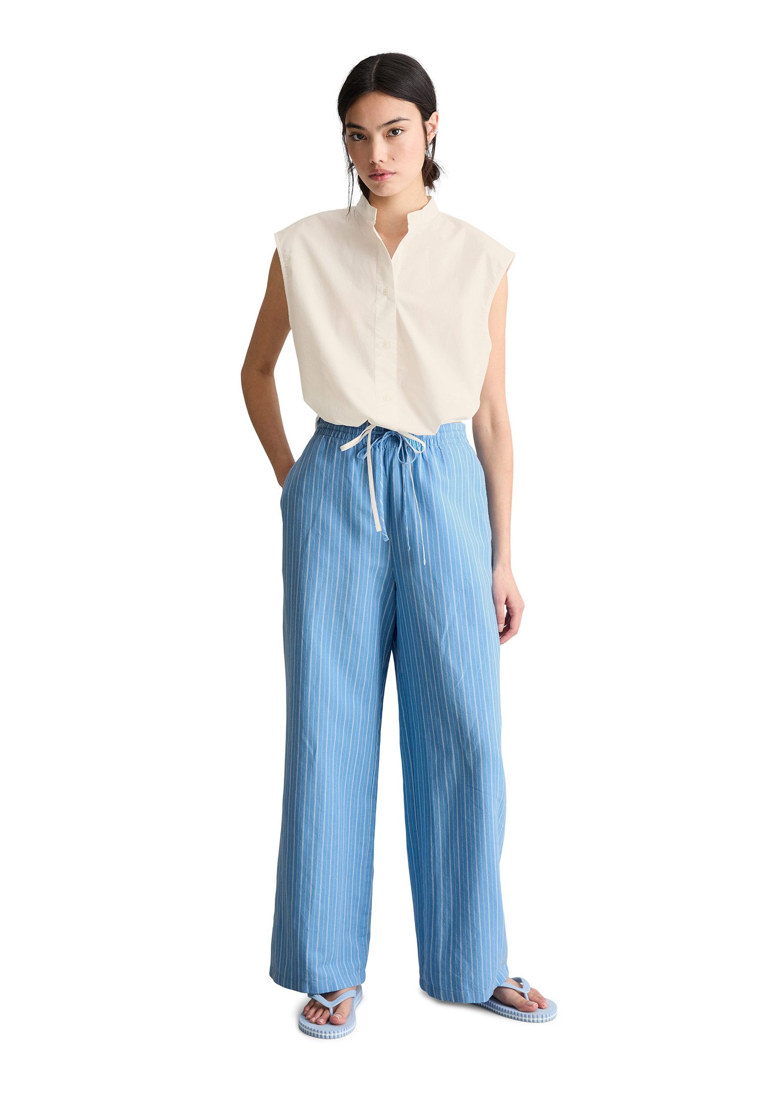 Marc O'Polo DENIM Blusentop aus Papertouch-Popeline – Bild 5 von 5
