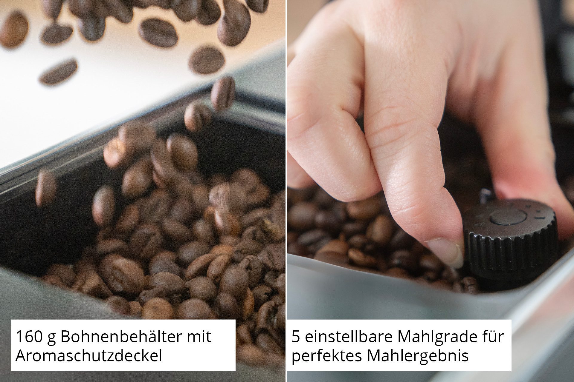 Unold Kaffeevollautomat Luca 28835, Individuelle Tassengrößen Entkalkungsprogramm Heißwasser-Funktion