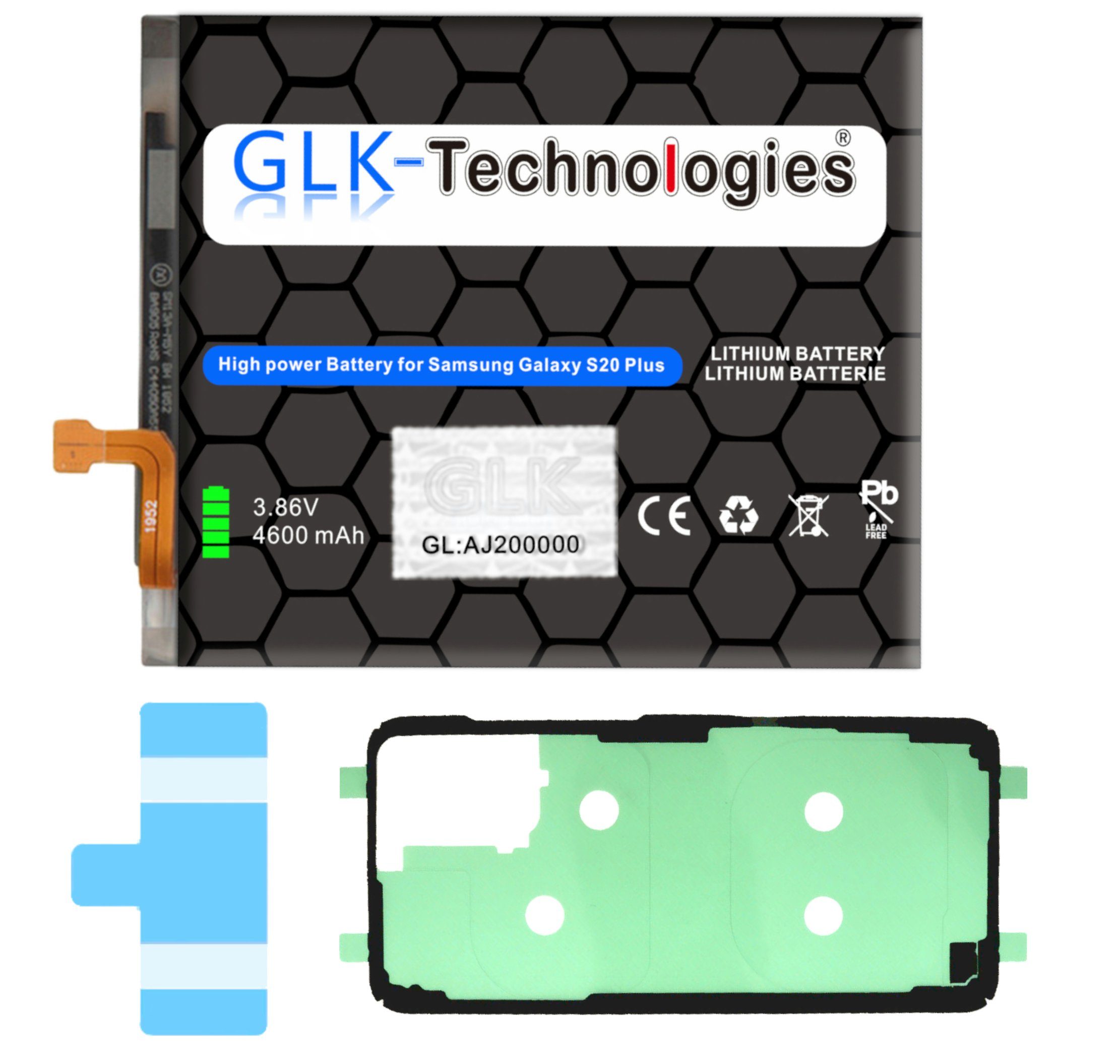 mit V) Akku GLK-Technologies Battery EB-BG985ABY Power Ersatzakku GLK-Technologies Handy-Akku 4600 Ohne Galaxy mAh (3.86 Plus G985F Set Original kompatibel 5G Samsung G986B S20 High Batterie
