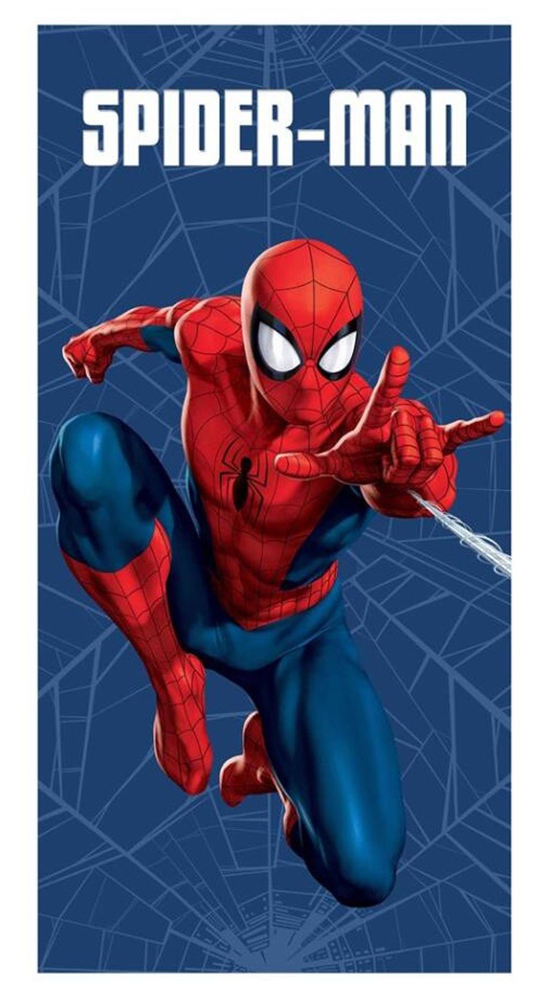 empireposter Handtuch Spider-Man - Netz - Baumwoll Strandtuch - 70x140 cm, 100 % Baumwolle