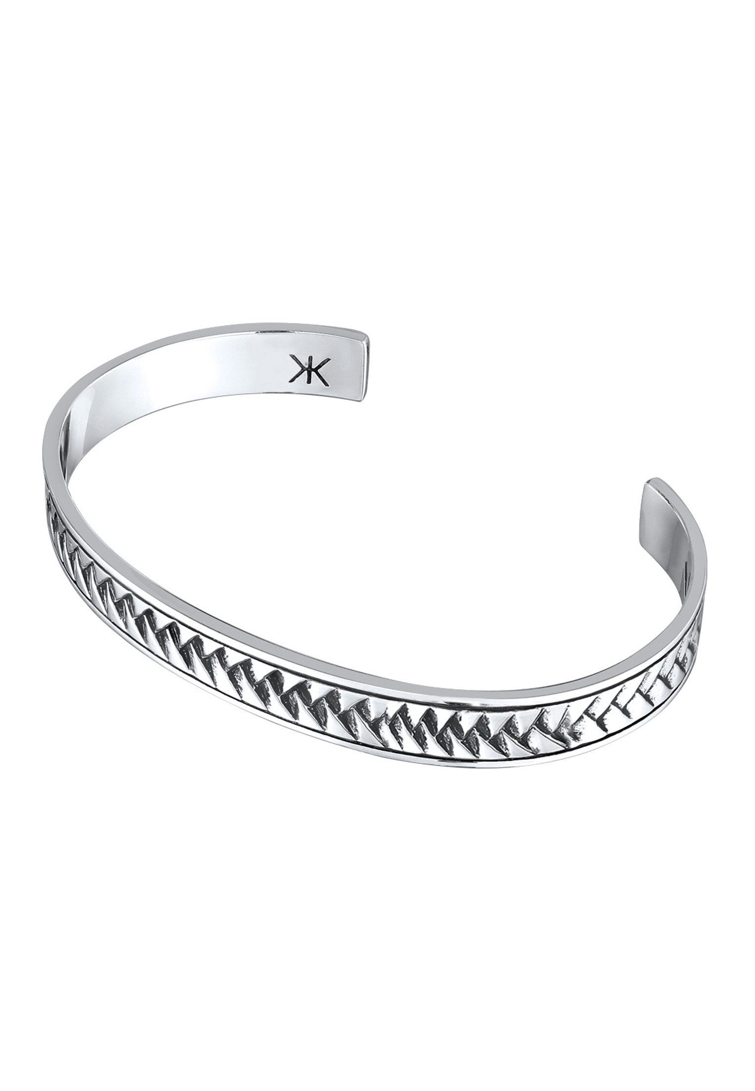 Kuzzoi Armreif Armreif Zopfmuster Vintage Design 925 Sterling Silber (kein Set)