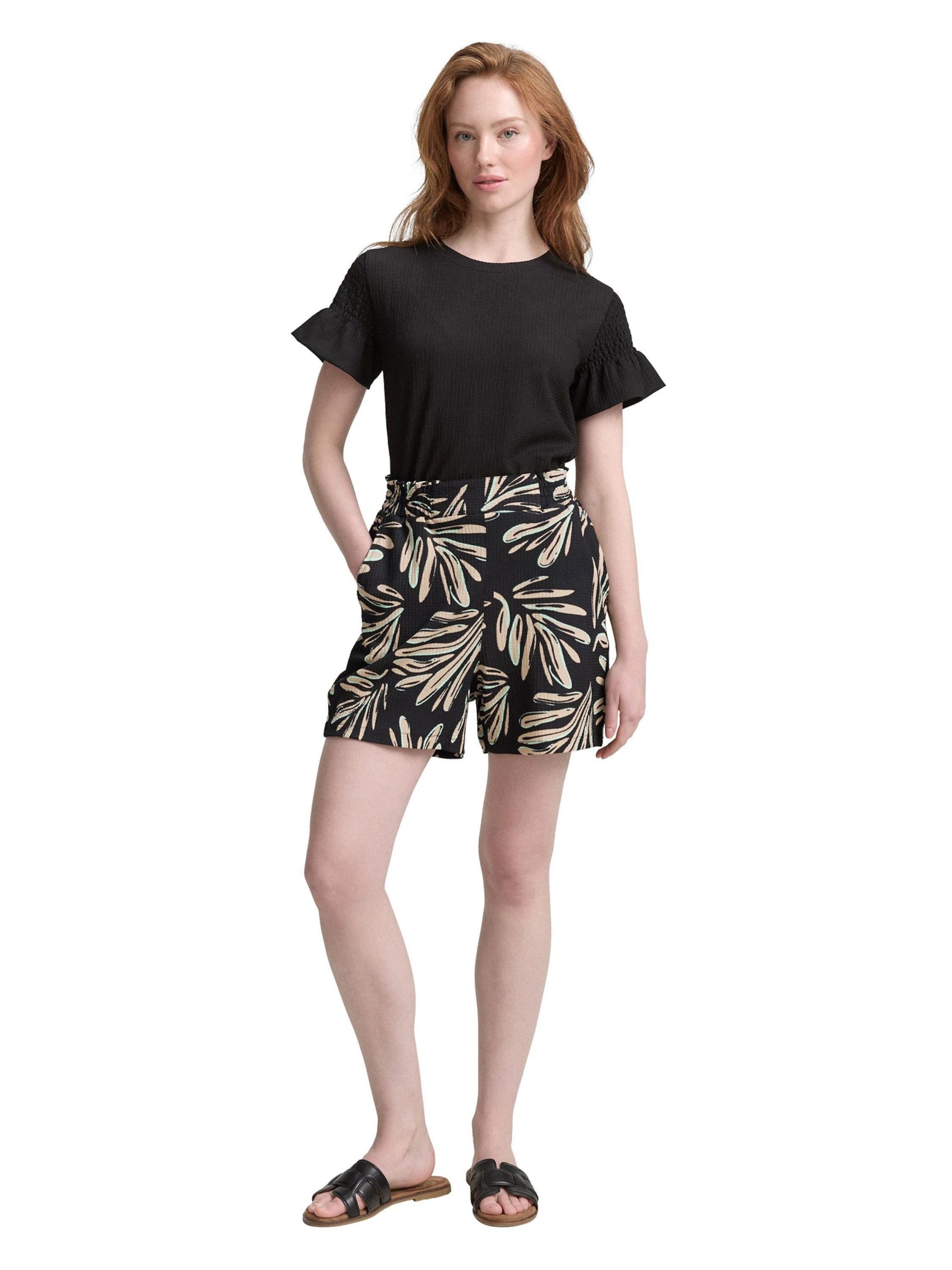 TOM TAILOR Denim Shorts (1-tlg) Drapiert/gerafft