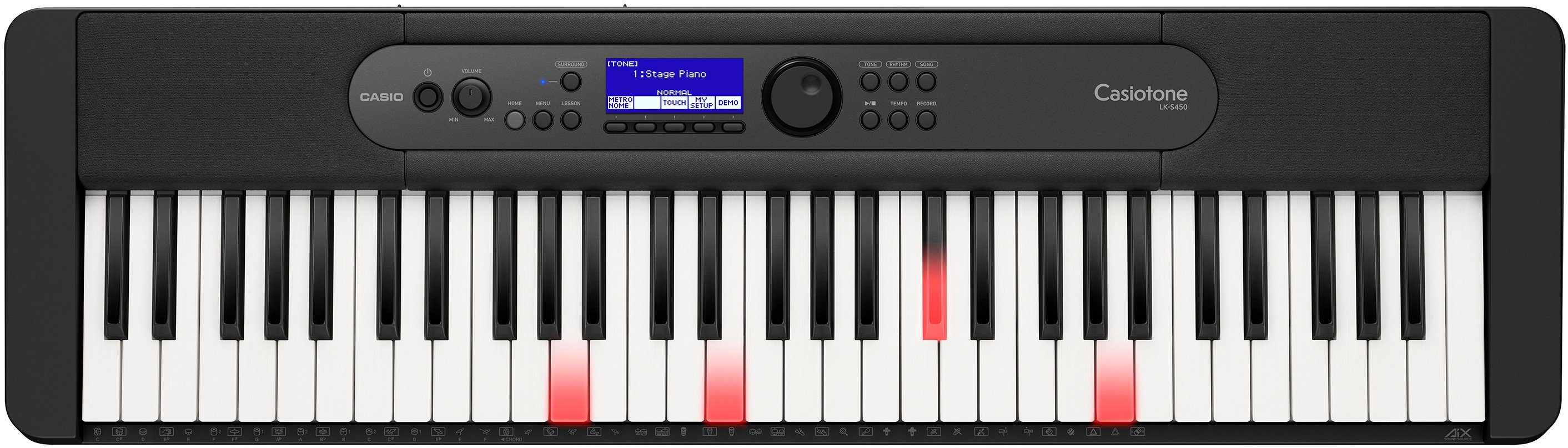 CASIO Home-Keyboard Leuchttastenkeyboard LK-S450, inkl. Netzteil