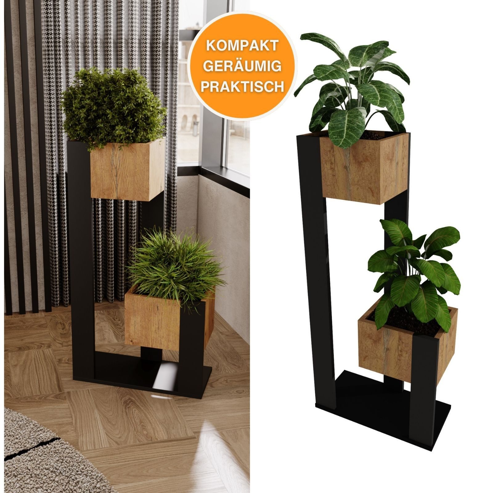 Raumhirsch Furniture Blumenständer für Innen, Pflanzkübel aus Holzwerkstoff günstig online kaufen