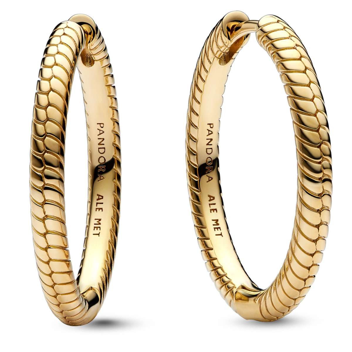Pandora Paar Creolen 269532C00, für Damen Charm Goldfarben