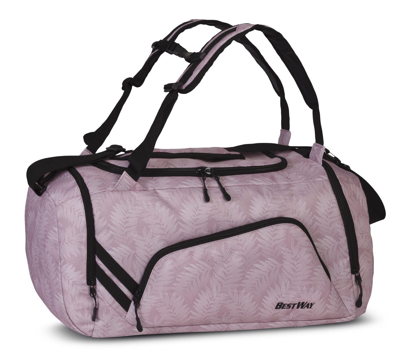 BESTWAY Reisetasche BestWay Sporttasche mit Schuhfach und Nassfach altrosa