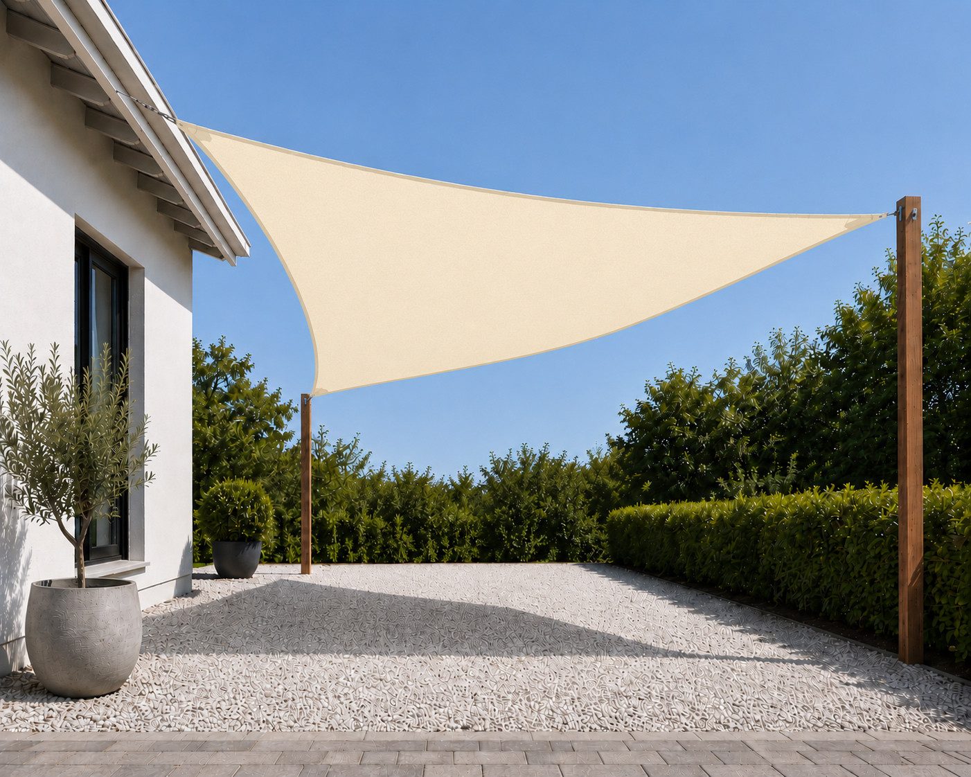 heimtexland Sonnensegel Sonnenschutz Segel wetterfest Dreieckig, (Typ935), Dreieckssegel UV-Schutz für Garten Carport Terrasse