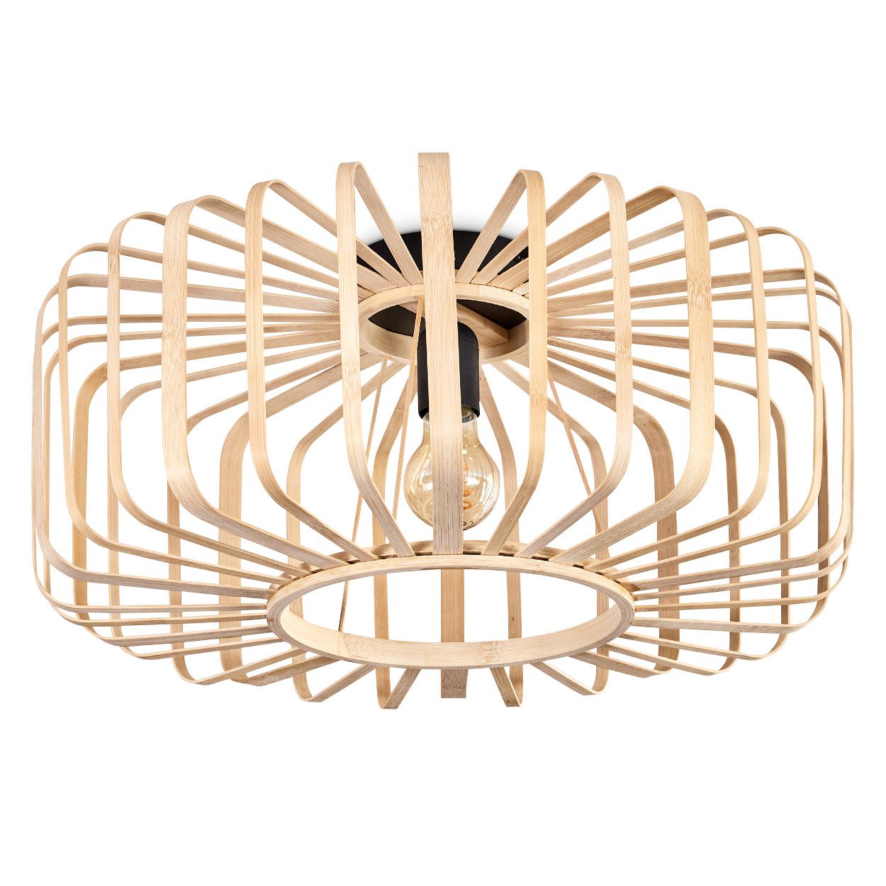 hofstein Deckenleuchte »Aidone« Deckenlampe aus Metall in Schwarz, ohne Leu günstig online kaufen