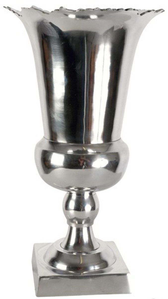 Deko aus poliertem Höhe: Dekoobjekt Vase Casa Vase silber Padrino Aluminium 22,5 Designer wunderschöne - cm Vase, cm, Breite: 40,5