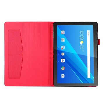 König Design Tablet-Hülle Lenovo Tab P10, Tablet-Hülle für Lenovo Tab P10 - Schutztasche Wallet Cover 360 Case Etuis - Rot