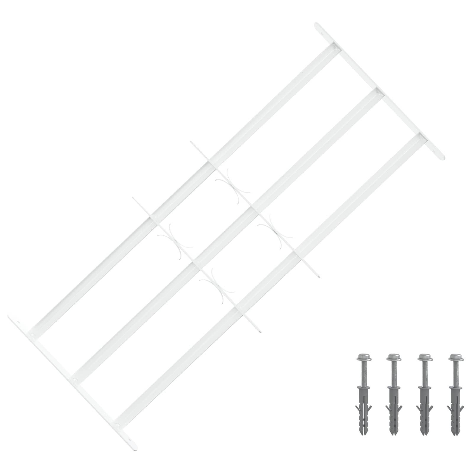 vidaXL Fenster 63-114 cm Sicherheitsgitter für Fenster mit 3 Querstangen 63-114 cm