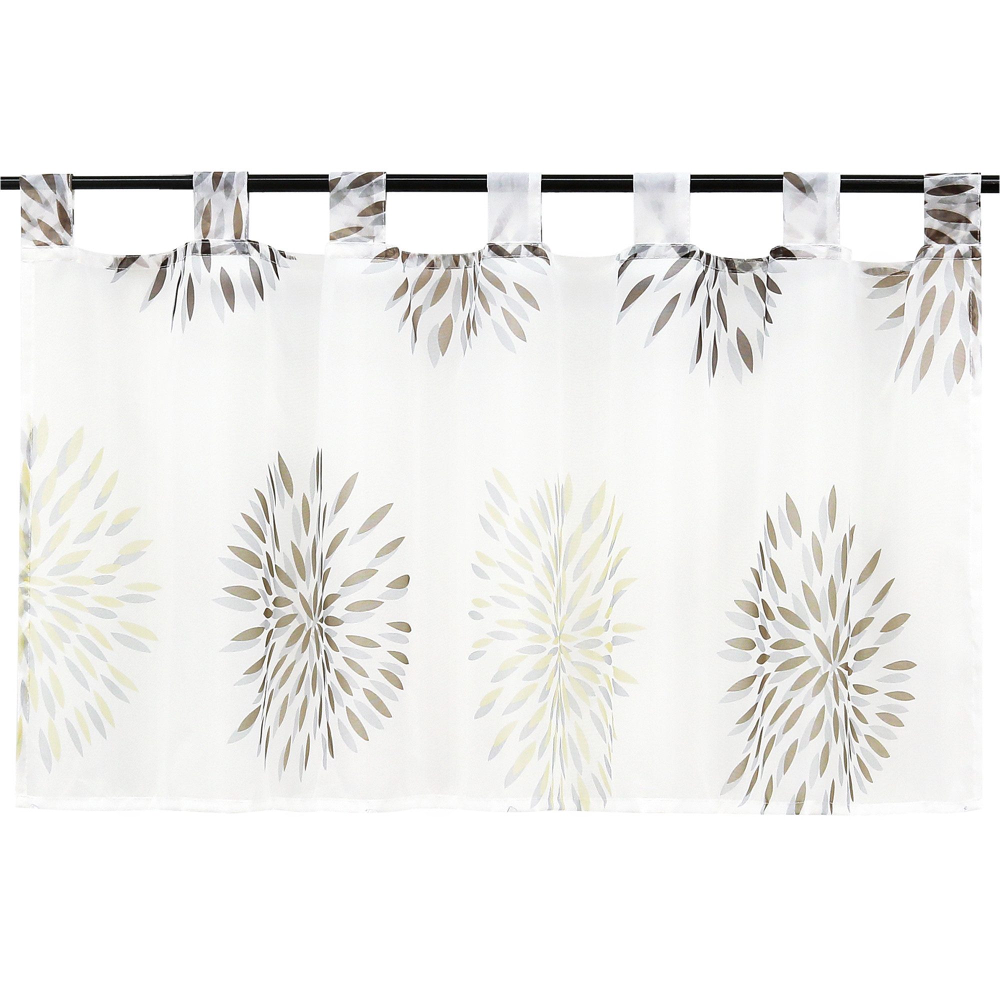 Joyswahl Scheibengardine Alessa, Schlaufen, Kurzstore mit Kreis Motiv günstig online kaufen