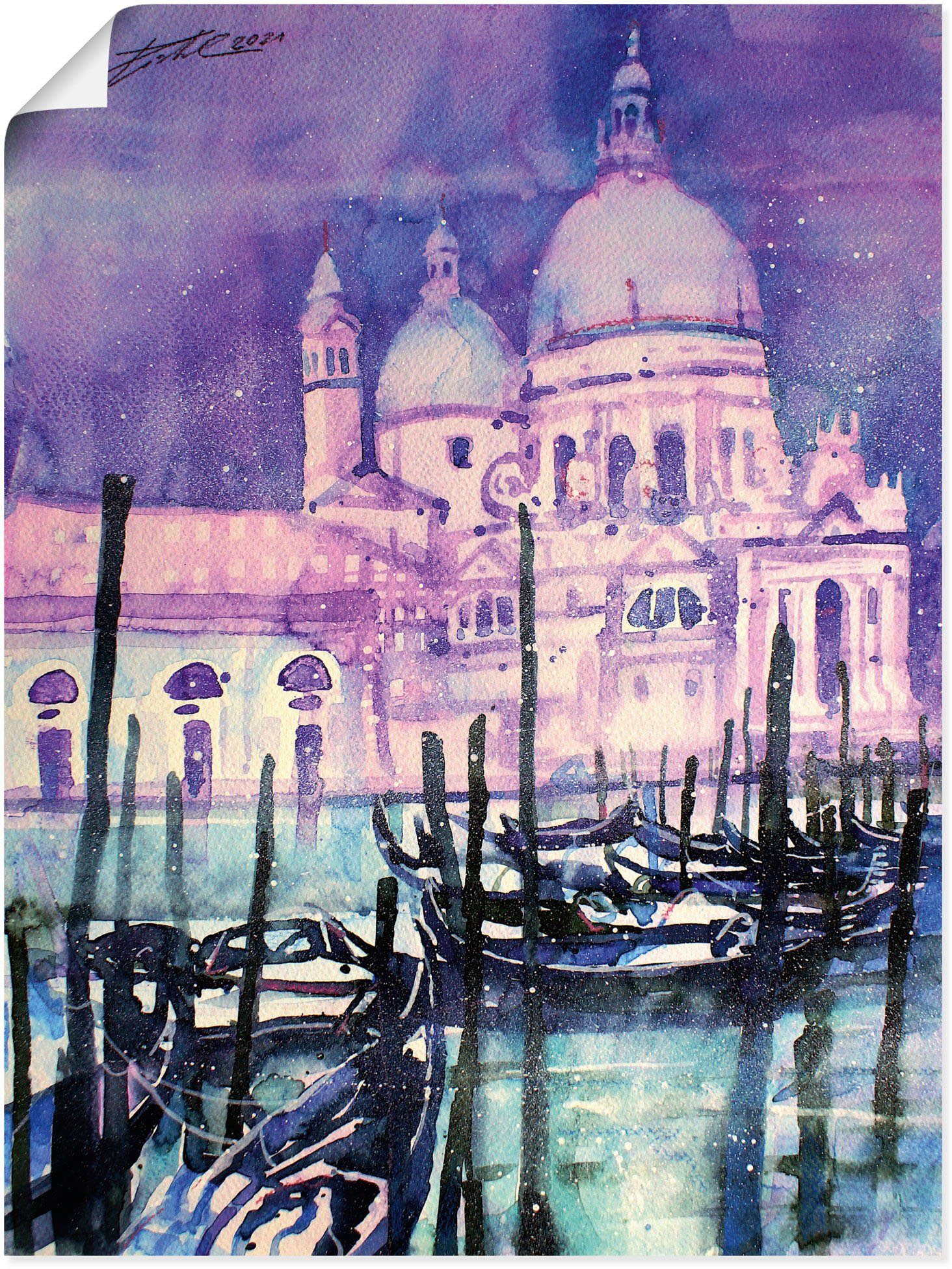Artland Wandbild Venedig, Santa Maria della Salute, Venedig (1 St), als Alubild, Leinwandbild, Wandaufkleber oder Poster in versch. Größen
