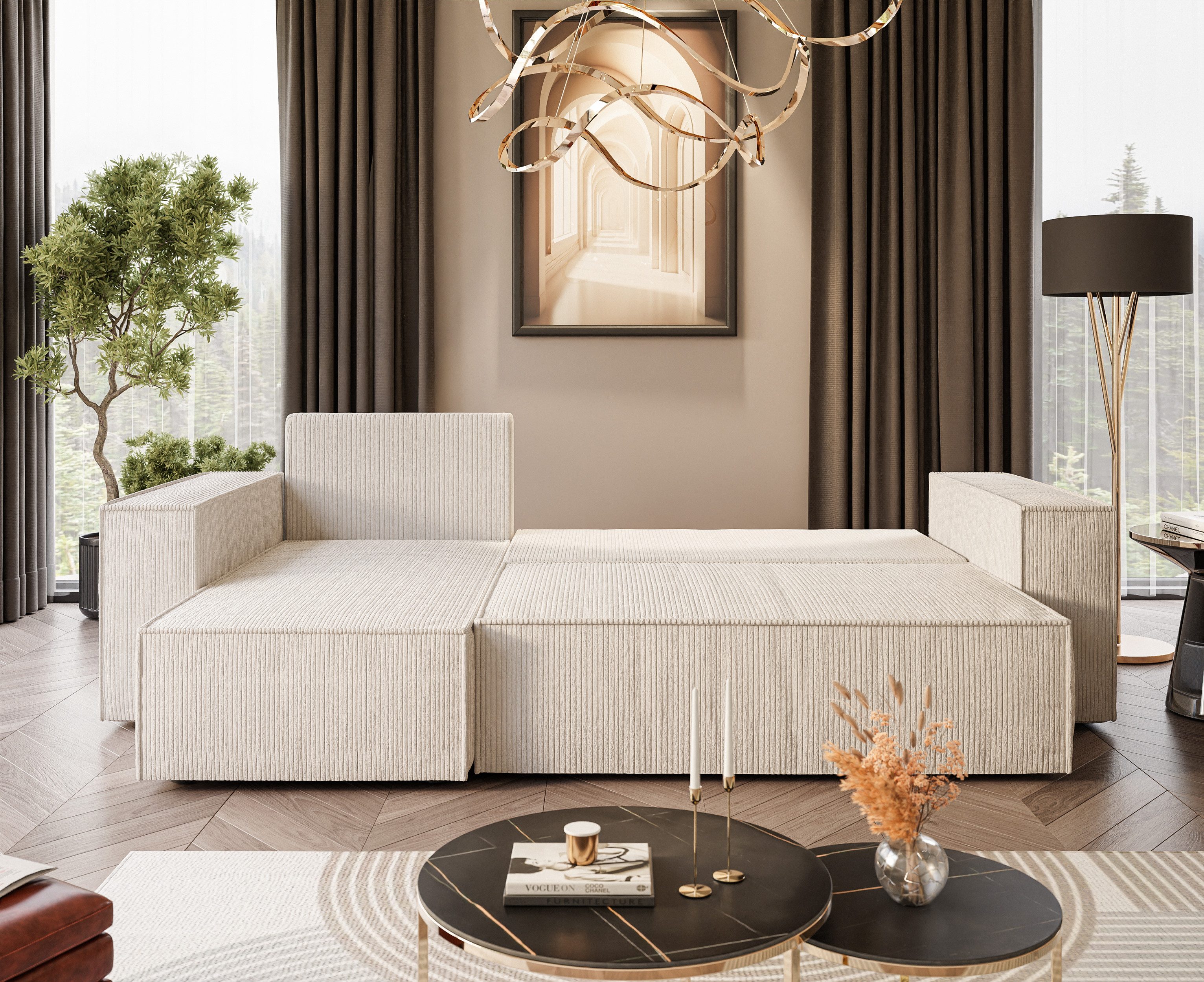 Lookway Ecksofa Gepolstertes CARLOS L-Form, Schlaffunktion günstig online kaufen