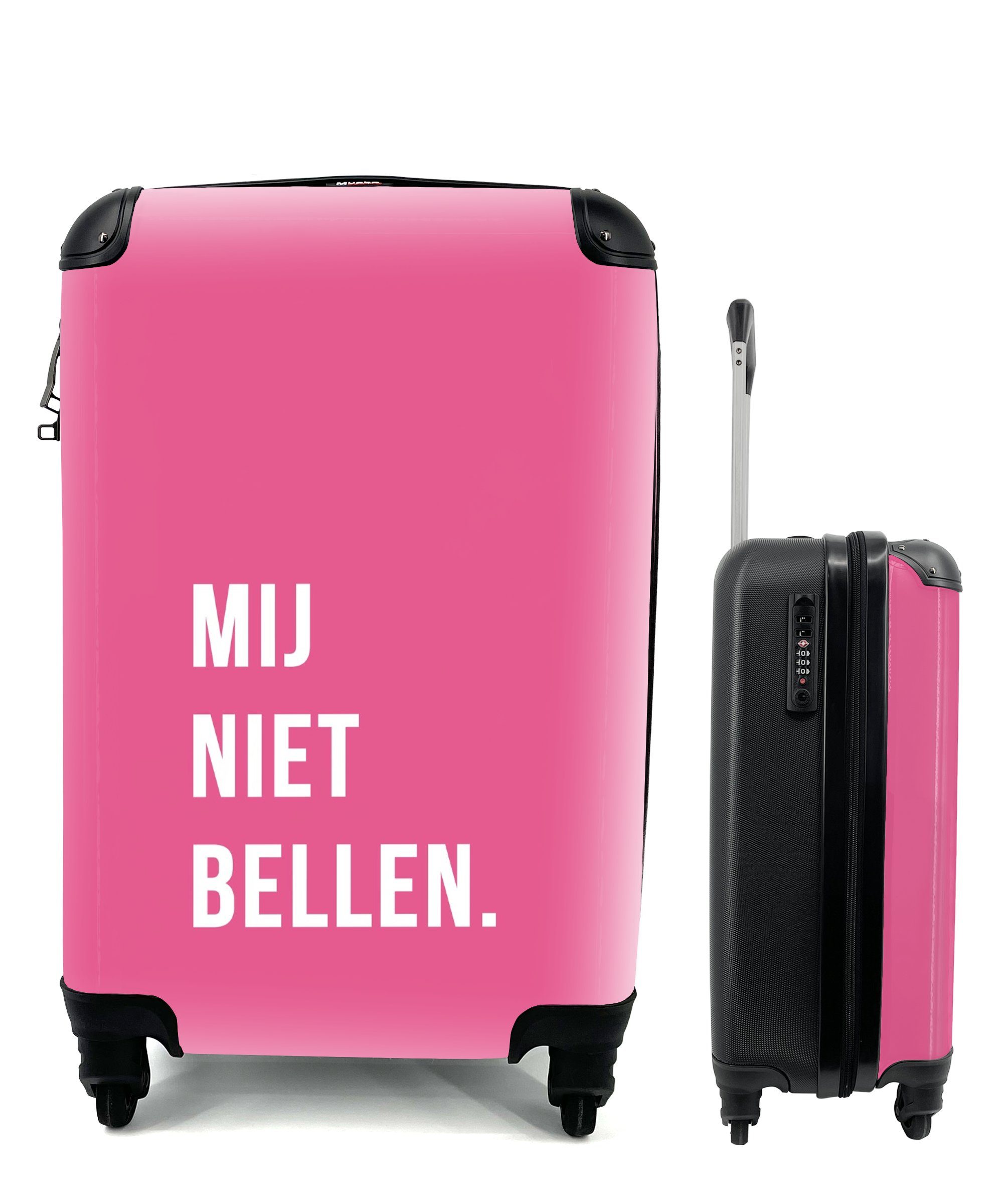 für Reisetasche rollen, mit Rollen, - - Ruf Handgepäckkoffer Rosa Weiß, Zitate 4 Sprichwörter MuchoWow Ferien, an. nicht mich Trolley, - - Reisekoffer Handgepäck