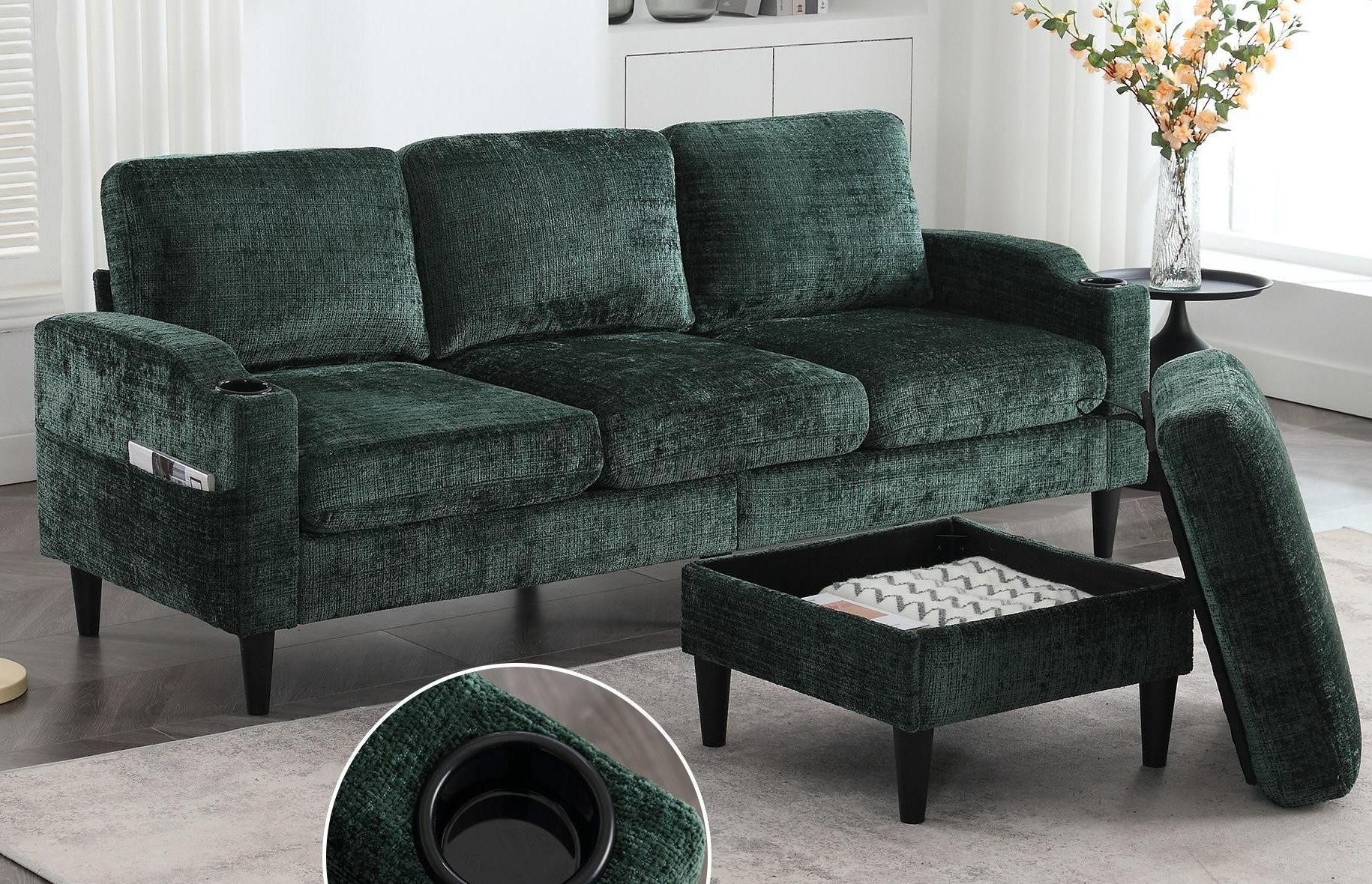 LVHOM Loungesofa mit Hocker & Stauraum, günstig online kaufen