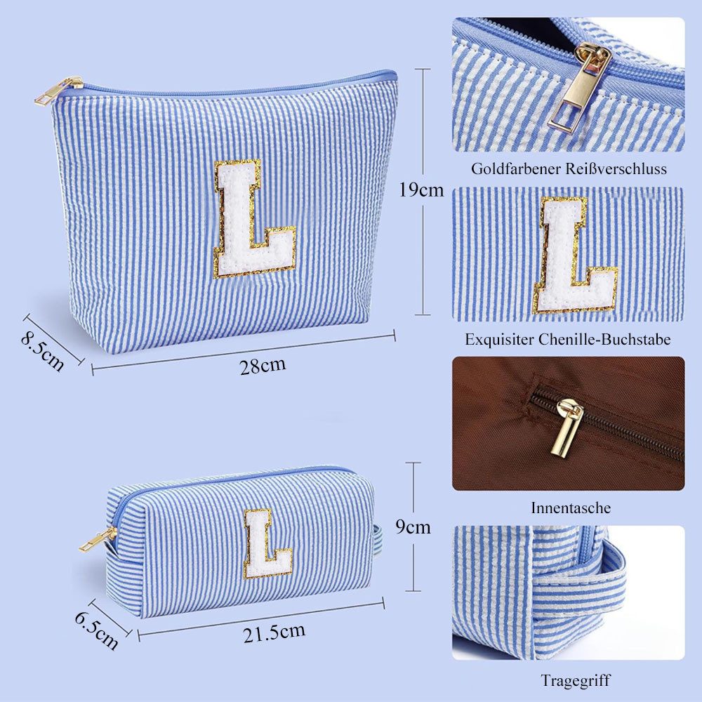 AFKSMILE Kosmetiktasche 2 Stück Personalisierte Kosmetiktasche Damen, Reise Schminktasche – Bild 2 von 5