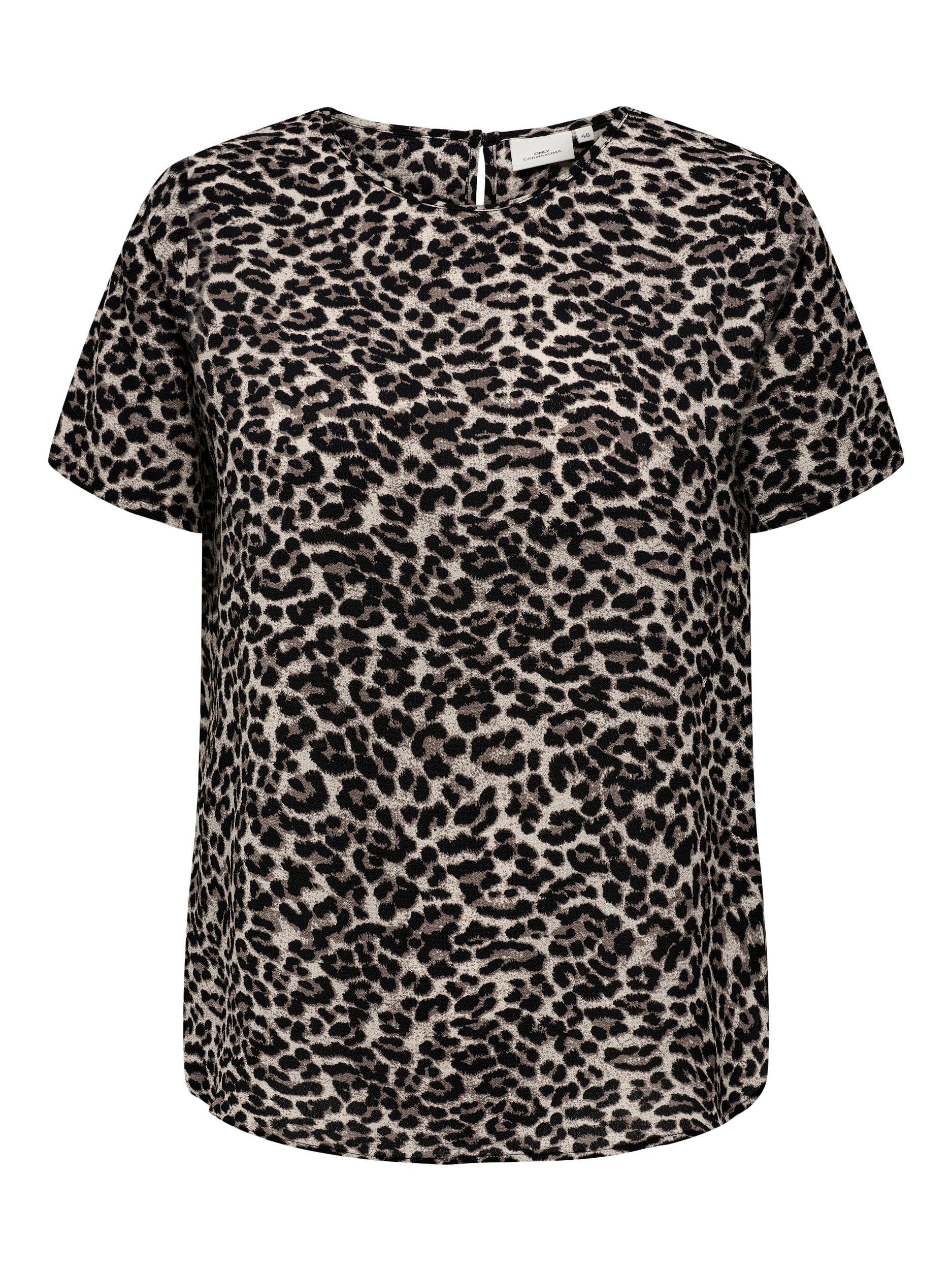 AOP:LEO SS NOOS Stone Pumice CARMAKOMA ONLY CARVICA AOP TOP Shirtbluse WVN