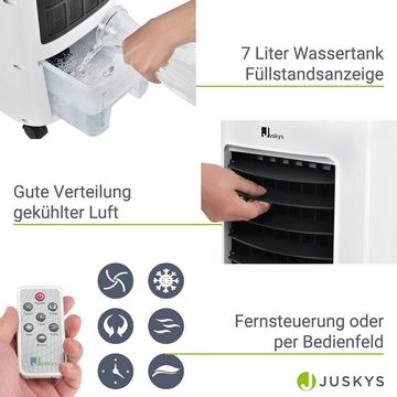 Juskys Standventilator, geräuscharm, energiesparend, mit Fernbedienung und Schwingfunktion