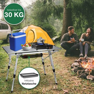 aktivshop Campingtisch Carry (Klapptisch, inkl. Tragetasche), klappbar und höhenverstellbar