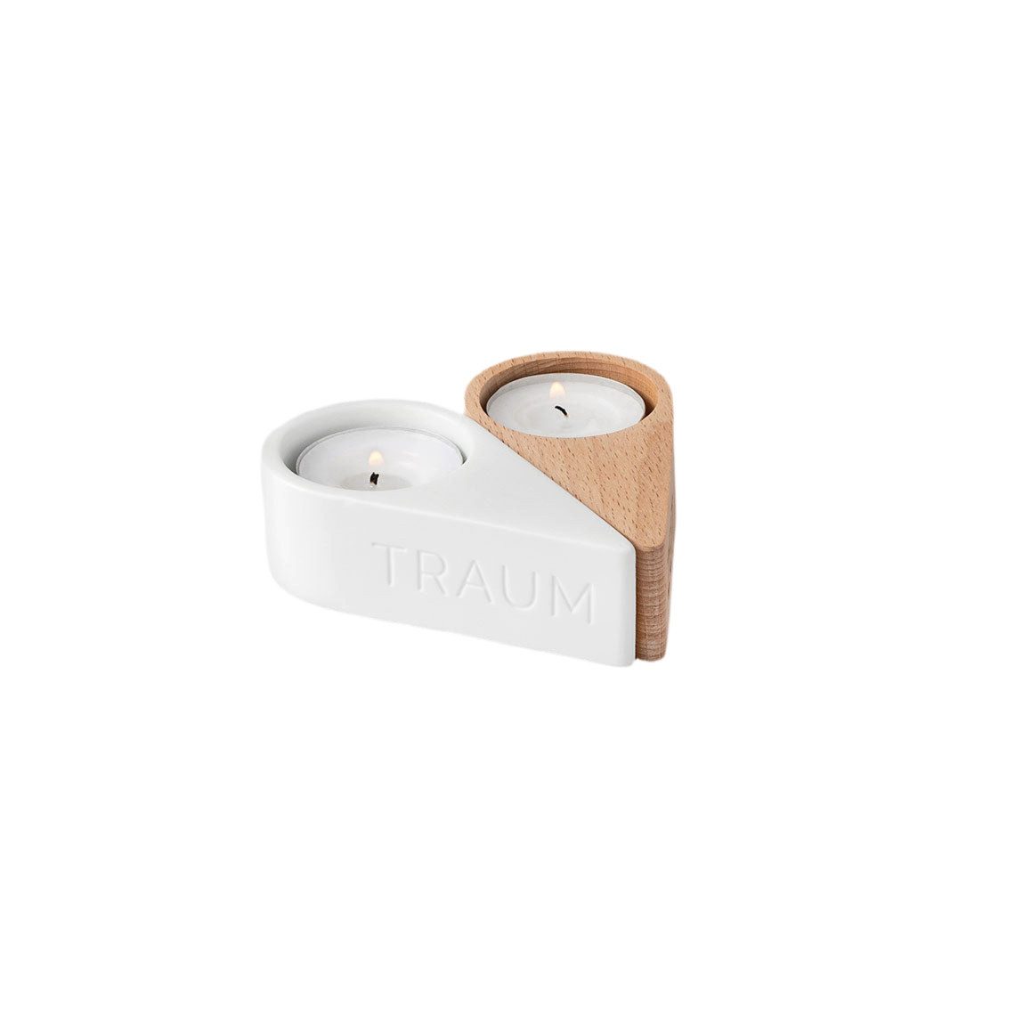 Räder Design Teelichthalter Teelichthalter aus Porzellan und Holz "Traum & Zeit" von räder design