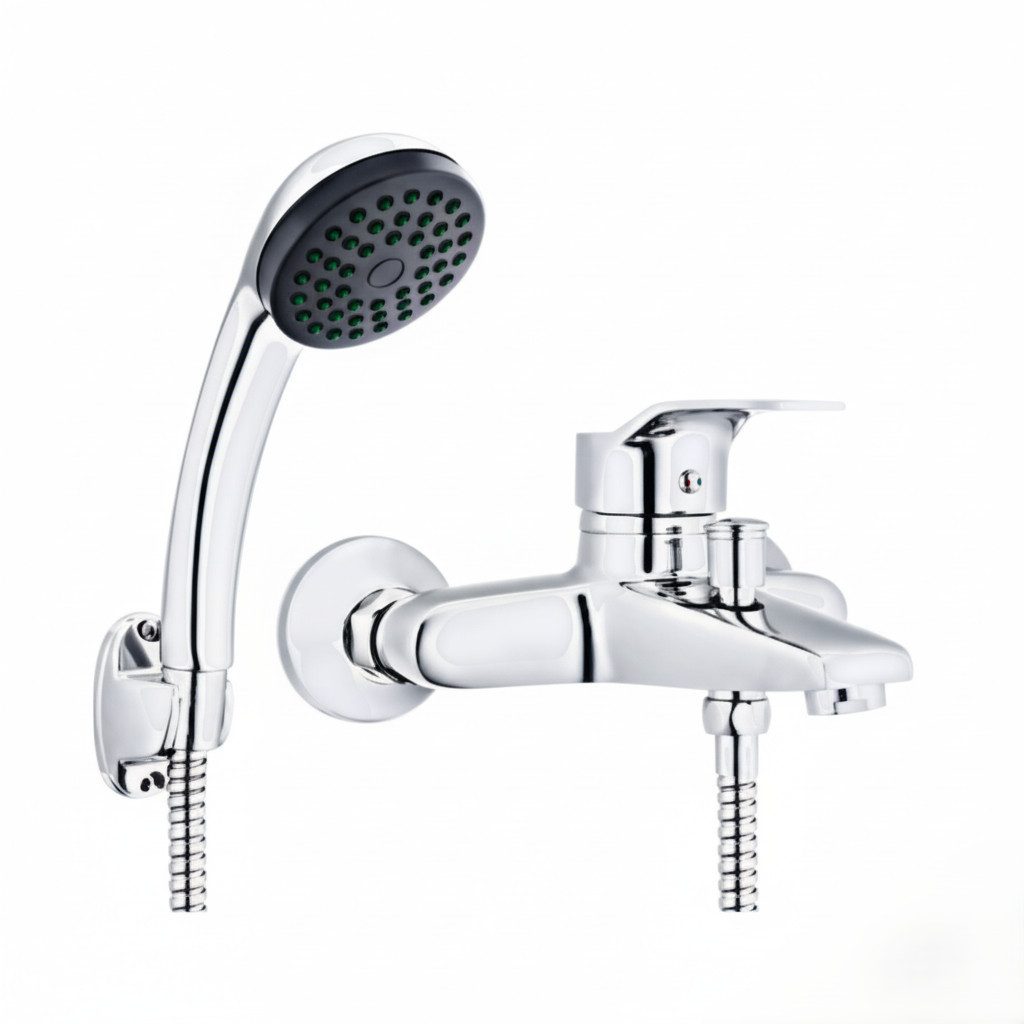 Faizee Möbel Badarmatur Badewannenarmatur Dusch Set VESTO Wasserhahn Wannenarmatur