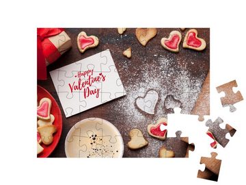 puzzleYOU Puzzle Grußkarte: Happy Valentine's Day!, 48 Puzzleteile, puzzleYOU-Kollektionen Festtage
