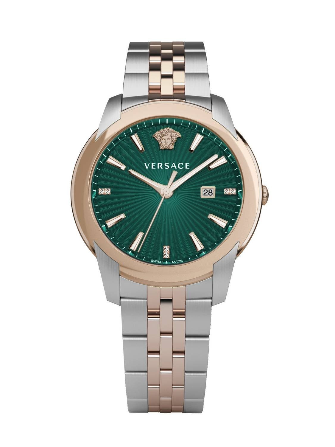Versace Uhr Armband V-Urban Edelstahl V-Urban, Armbanduhr Schweizer mm 42 Herren VELQ01019 Versace